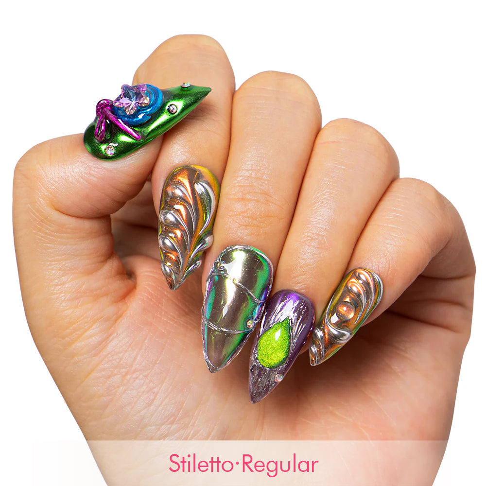 Chrome Couture Stellar Muse Handmade Nails H463
