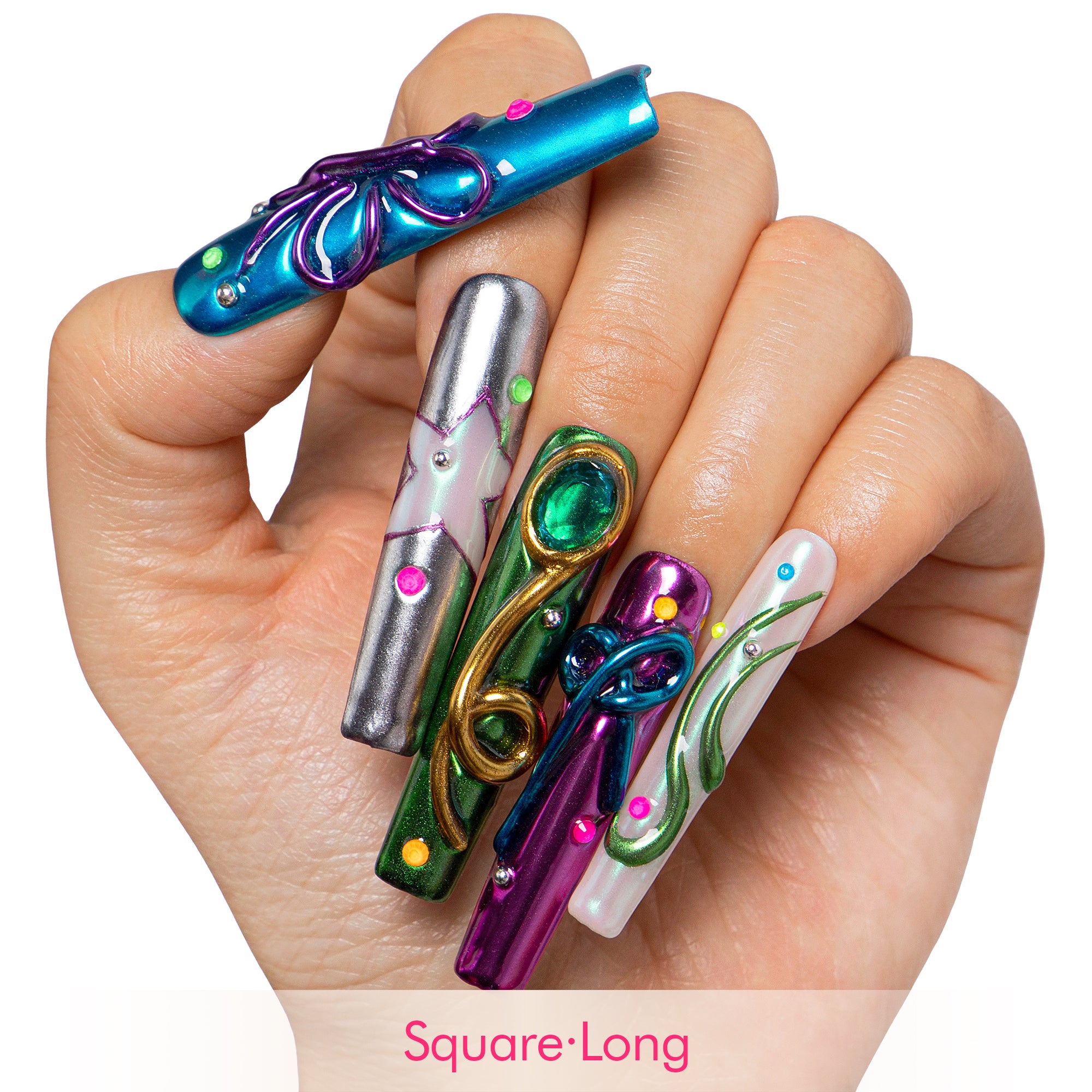 Cosmic Cypher Handmade Nails H464