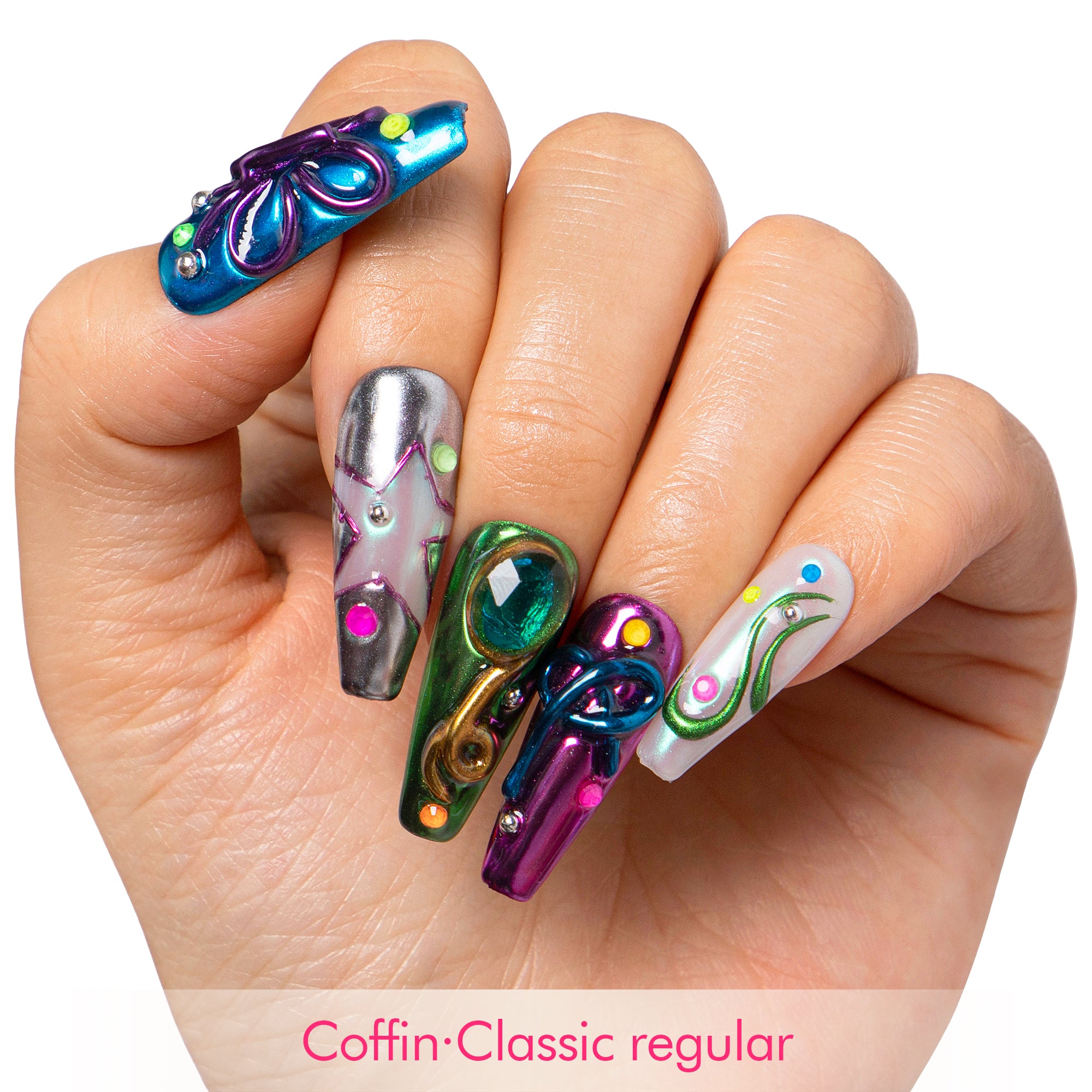 Cosmic Cypher Handmade Nails H464