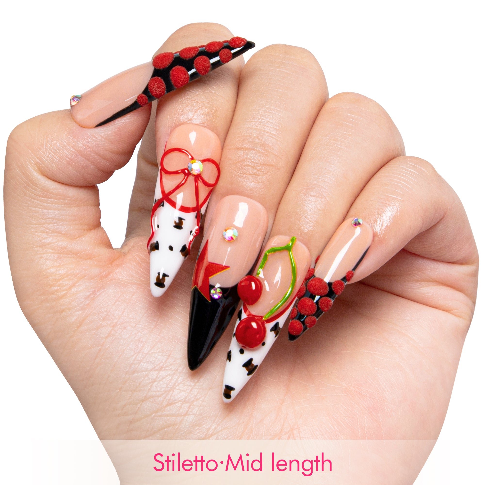 Cherry Bombshell Handmade Nails H467