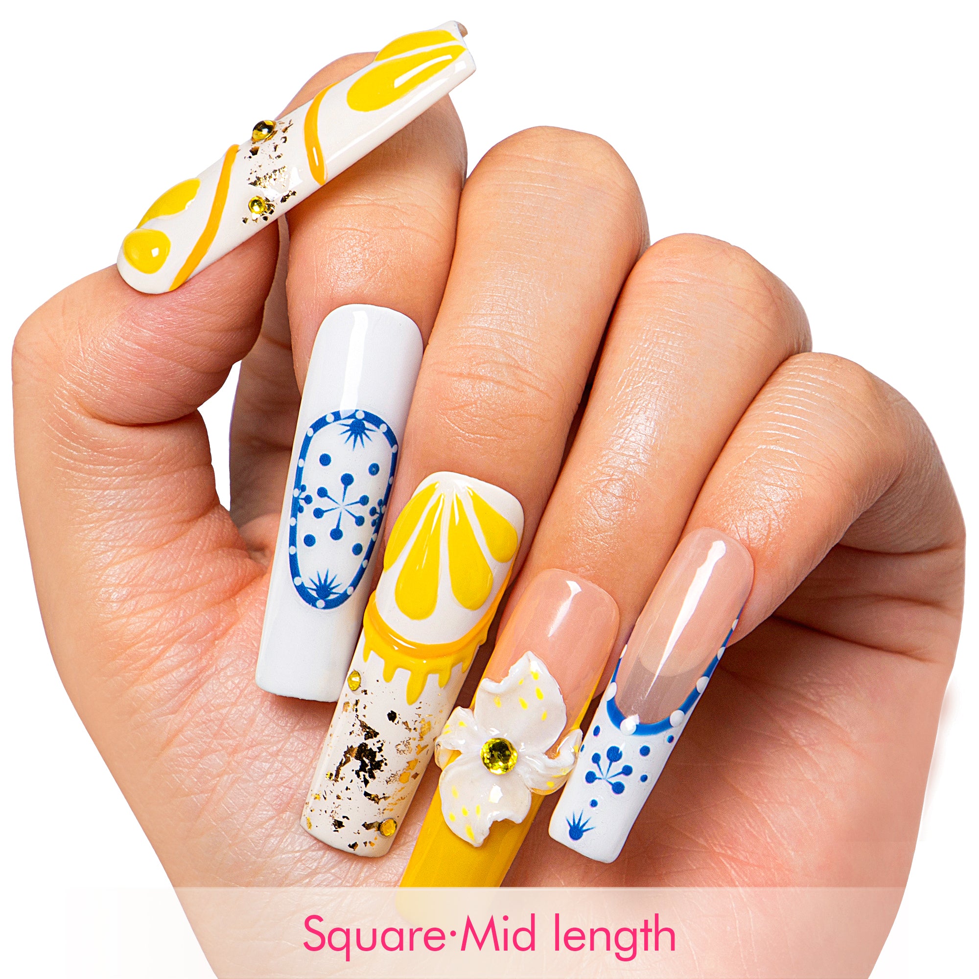 Amalfi Bloom Handmade Nails H468
