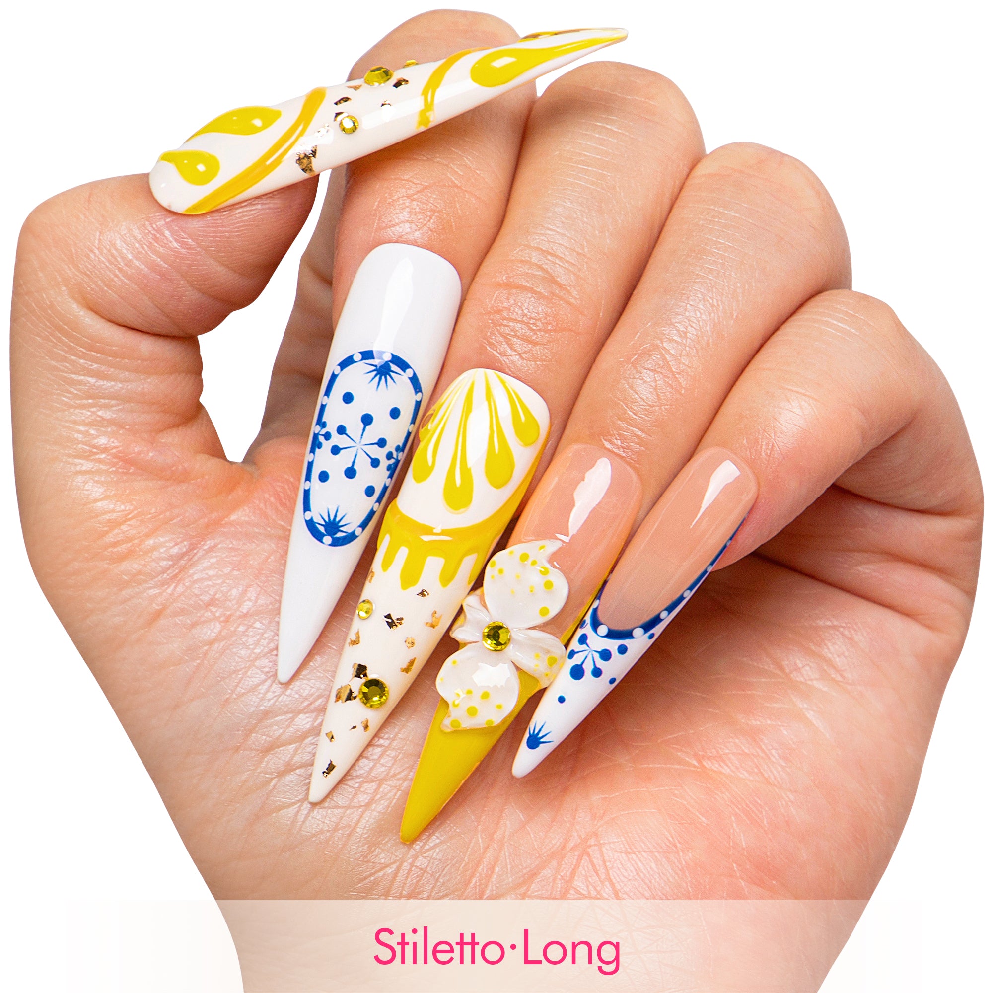 Amalfi Bloom Handmade Nails H468