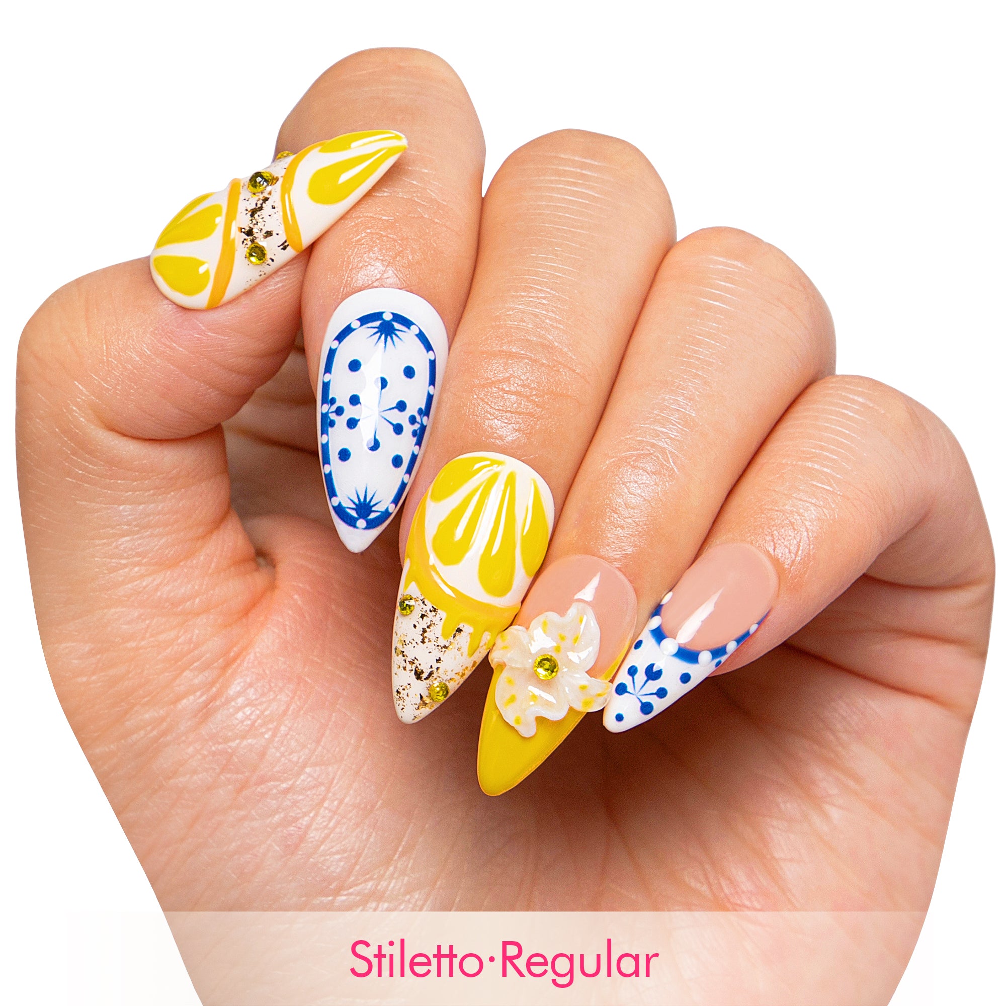 Amalfi Bloom Handmade Nails H468