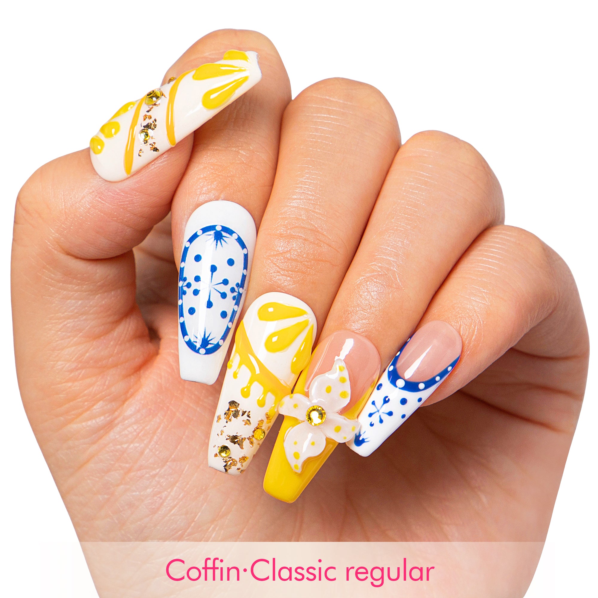 Amalfi Bloom Handmade Nails H468