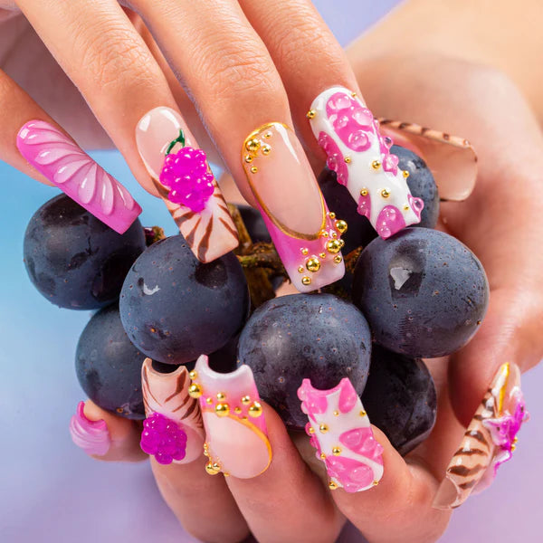 La Vida Rosé Handmade Square Nails H470 RTS