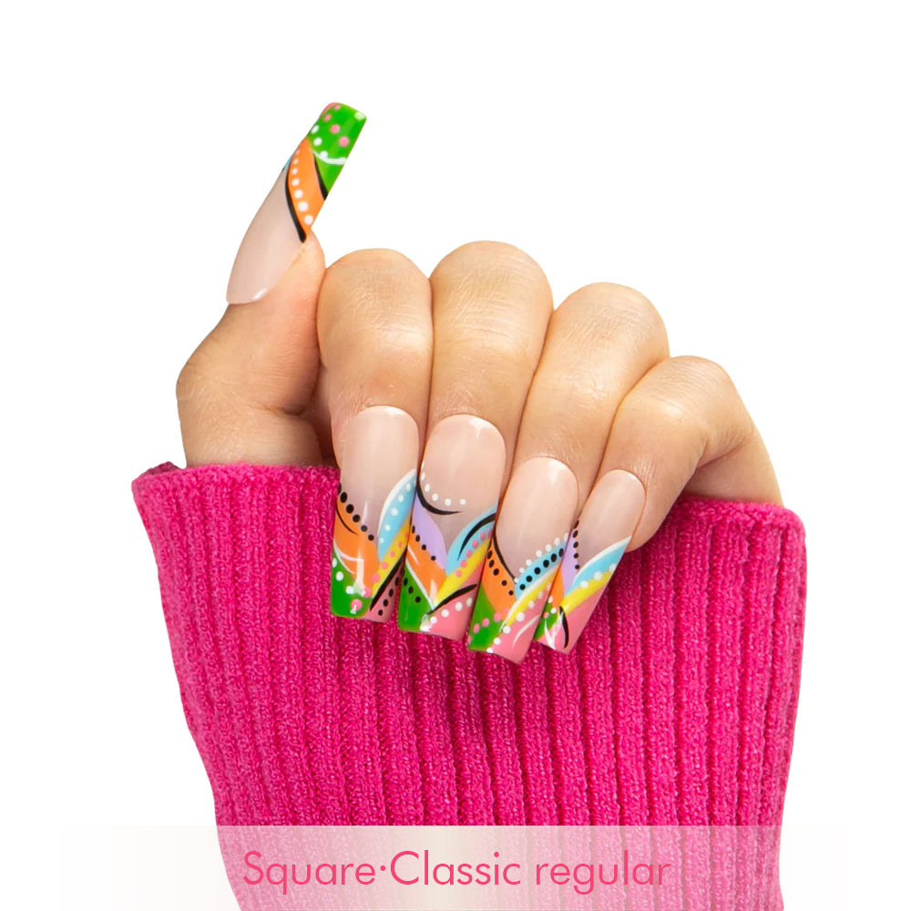 Rainbow Rhapsody Handmade Nails H472