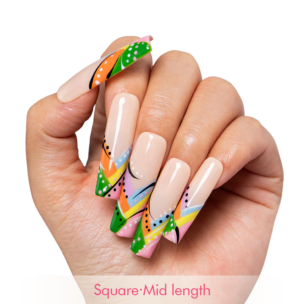 Rainbow Rhapsody Handmade Nails H472