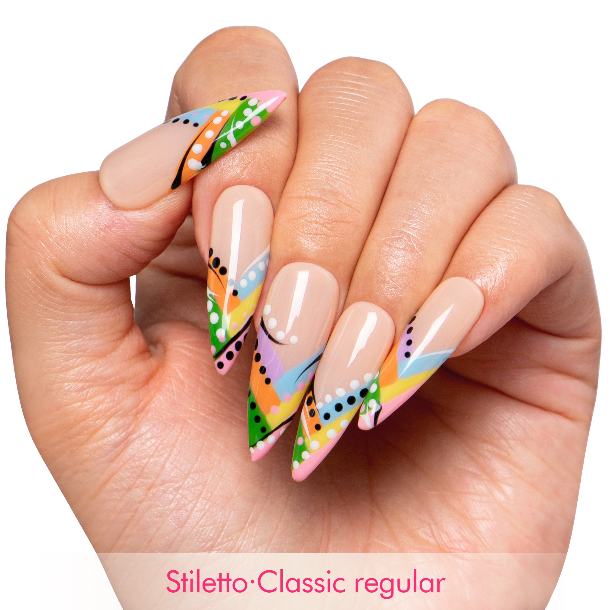 Rainbow Rhapsody Handmade Nails H472