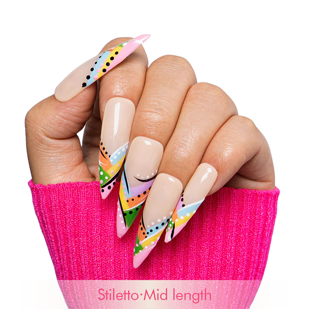 Rainbow Rhapsody Handmade Nails H472
