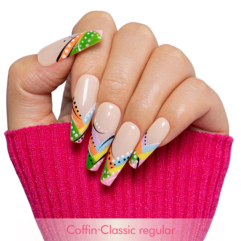 Rainbow Rhapsody Handmade Nails H472