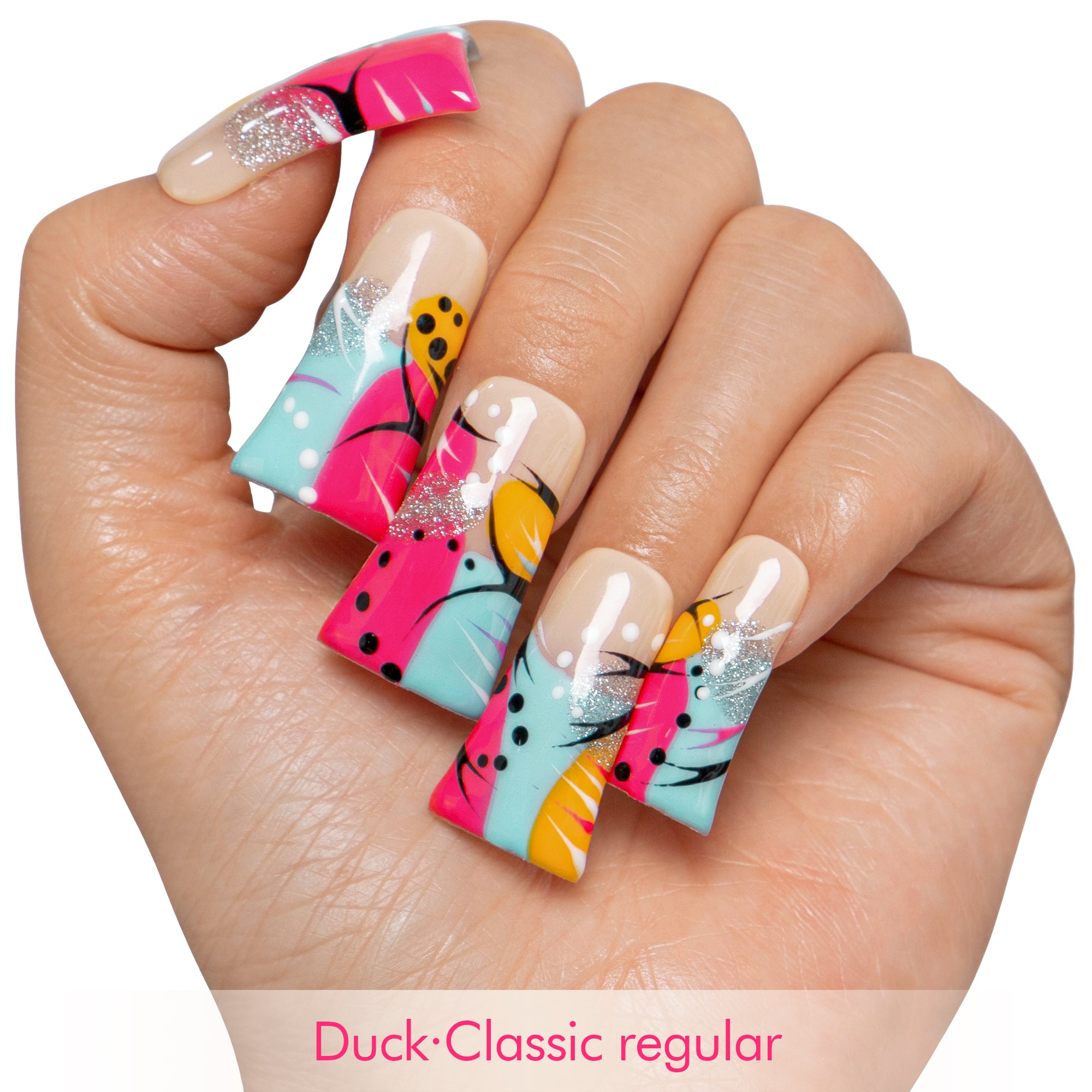 Tropical Paradise Handmade Nails H474