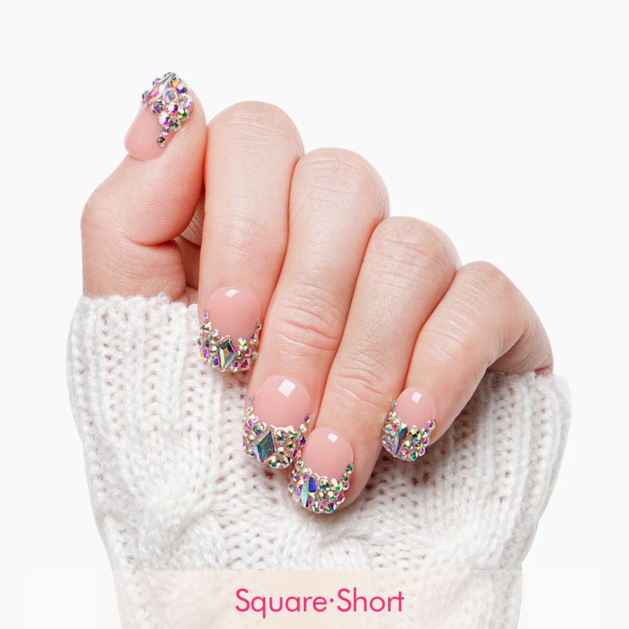 Angel's Tear Rhinestone Handmade Nails H48