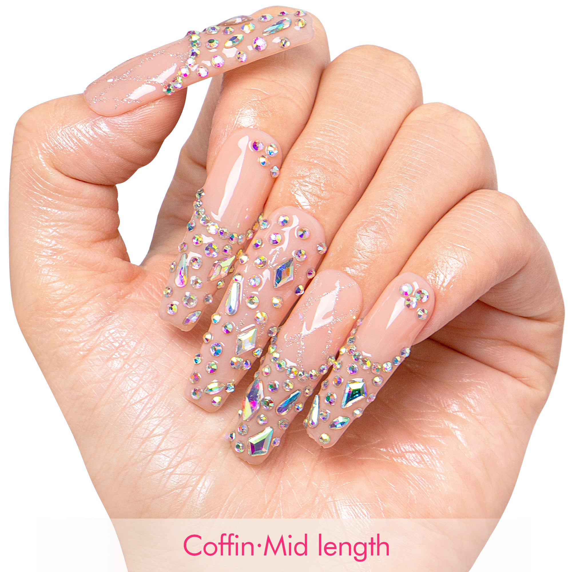 Opaline Drip Handmade Nails H481