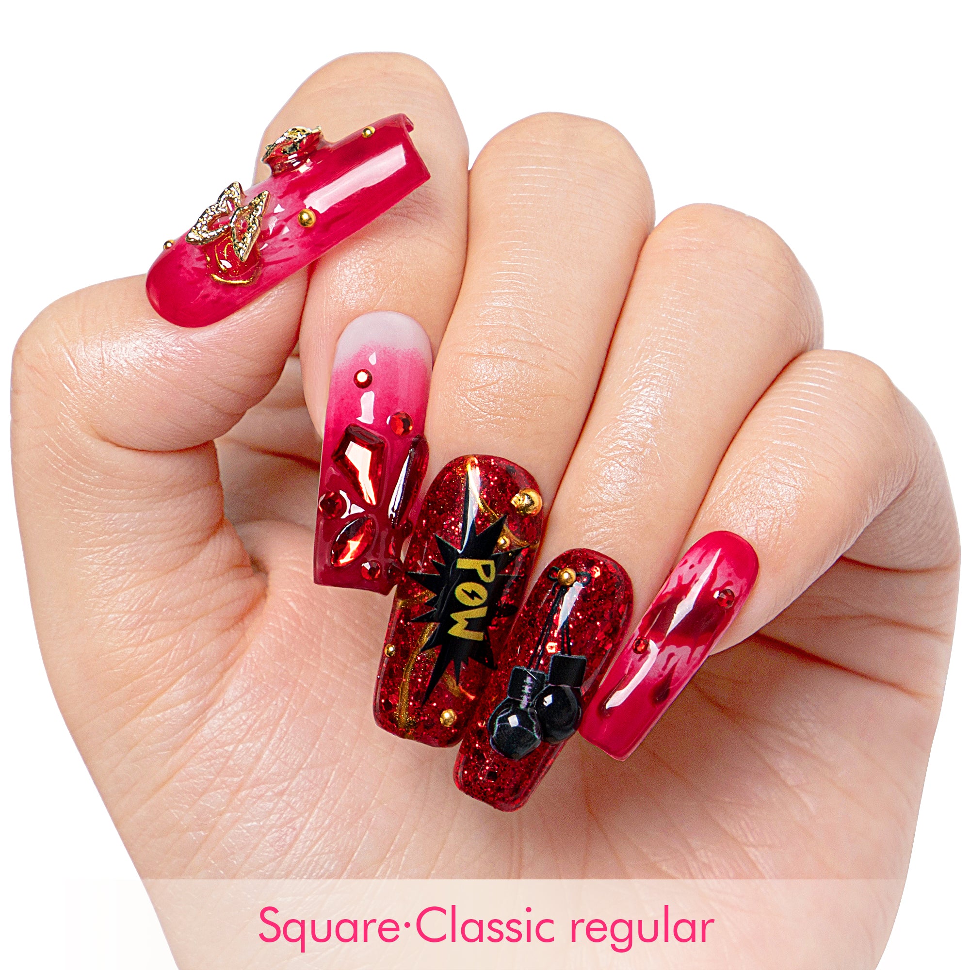 Fight Like a Girl Handmade Nails H490