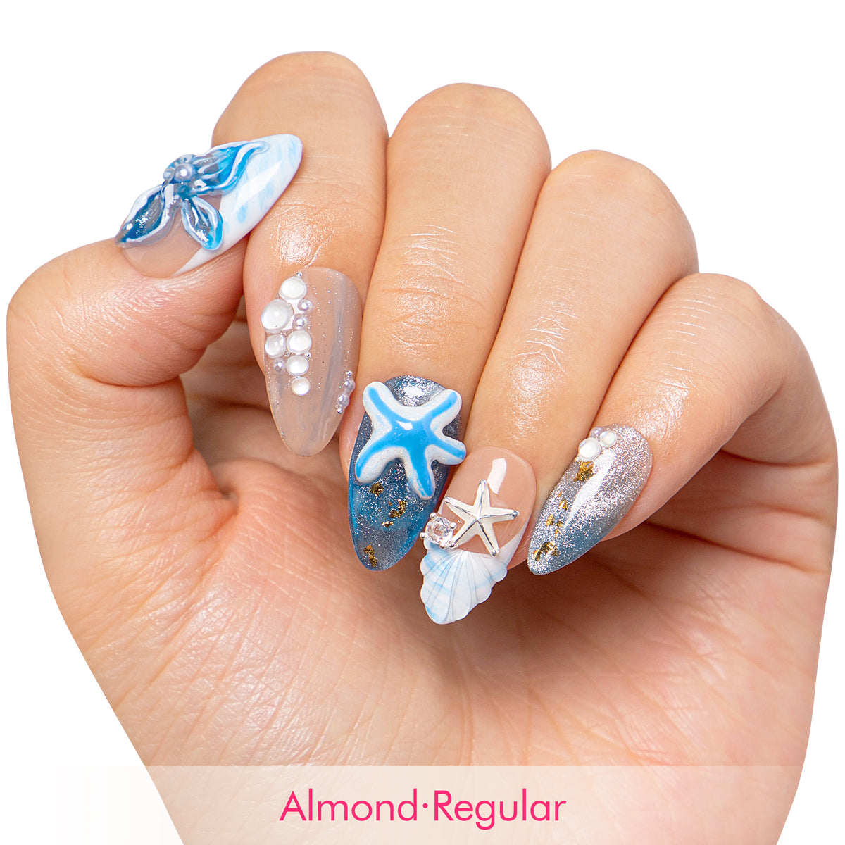 Ocean Lullaby Handmade Nails H497