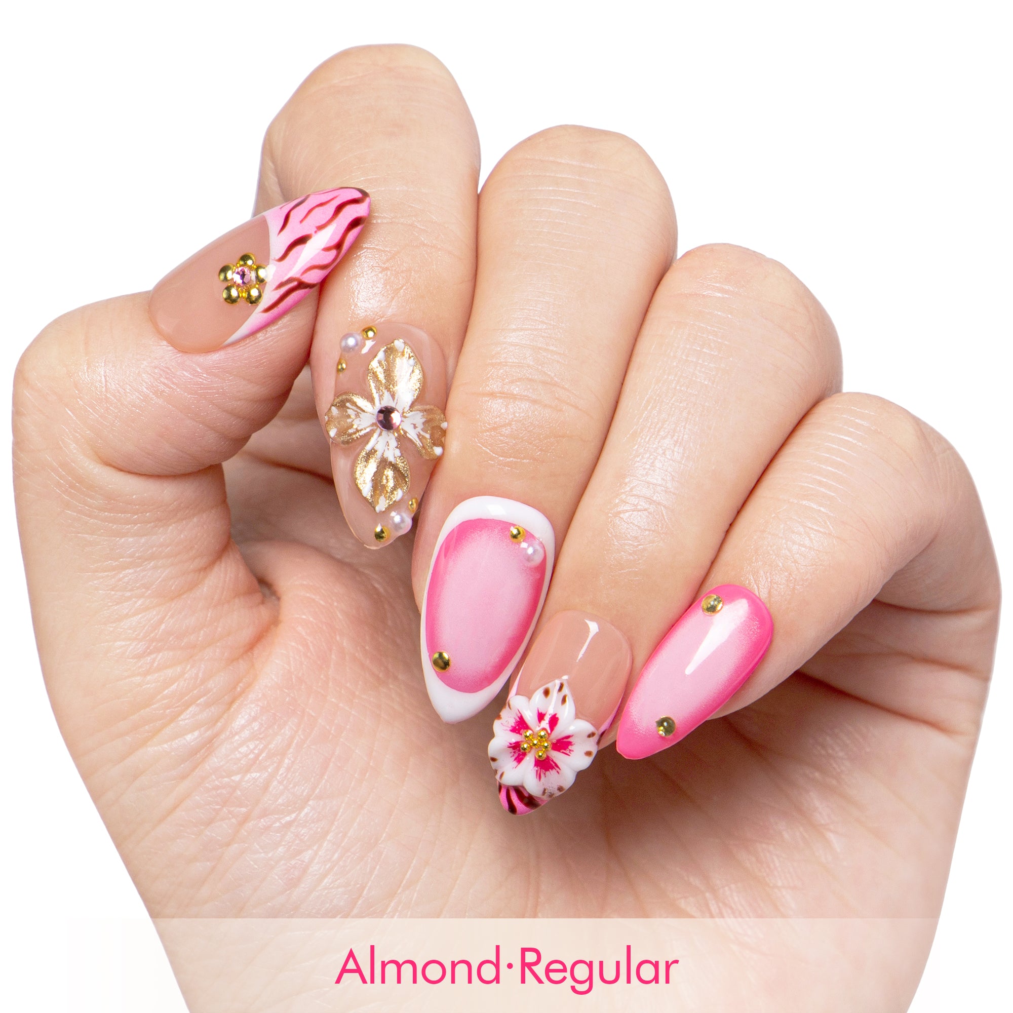 Rosewater Bloom Handmade Nails H499