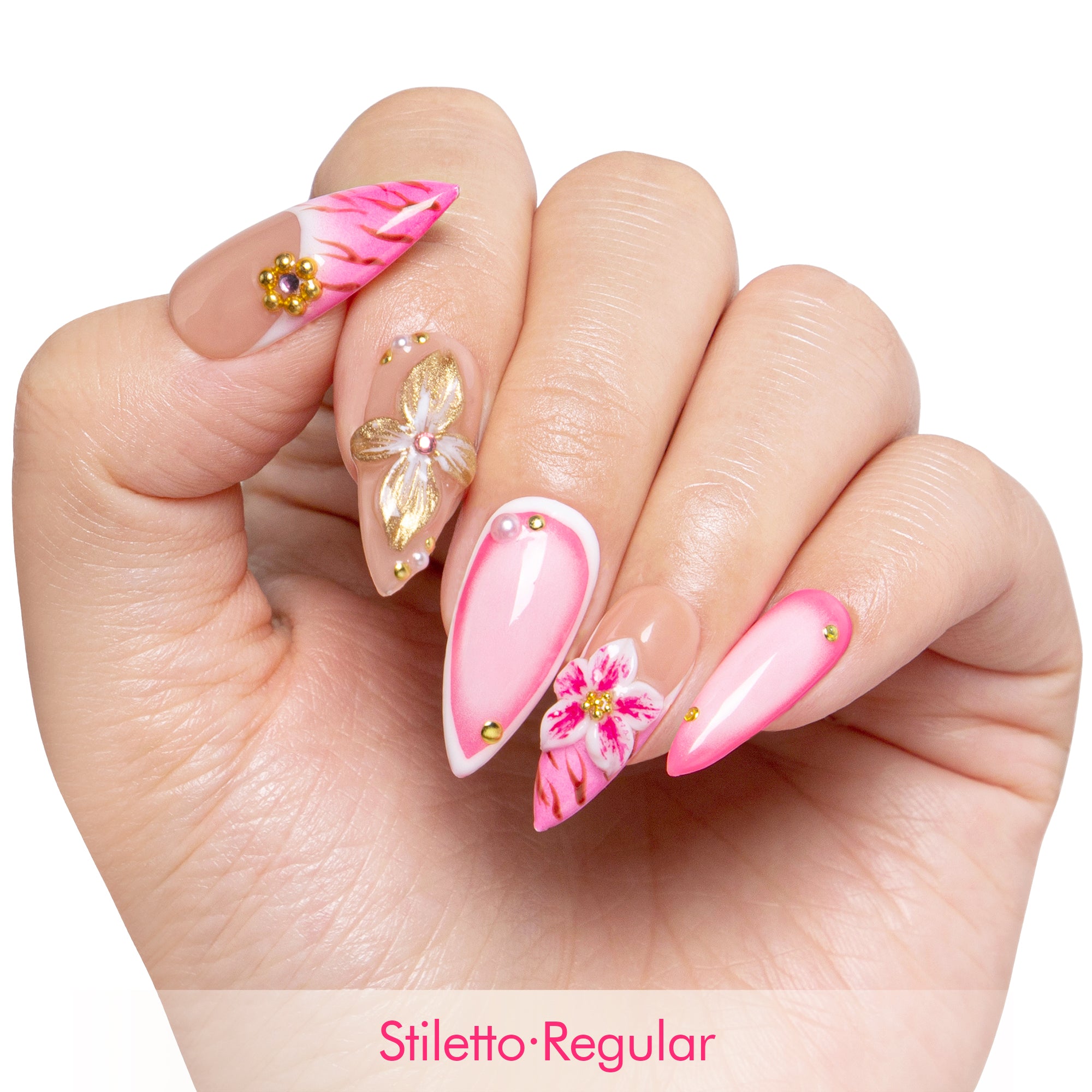 Rosewater Bloom Handmade Nails H499
