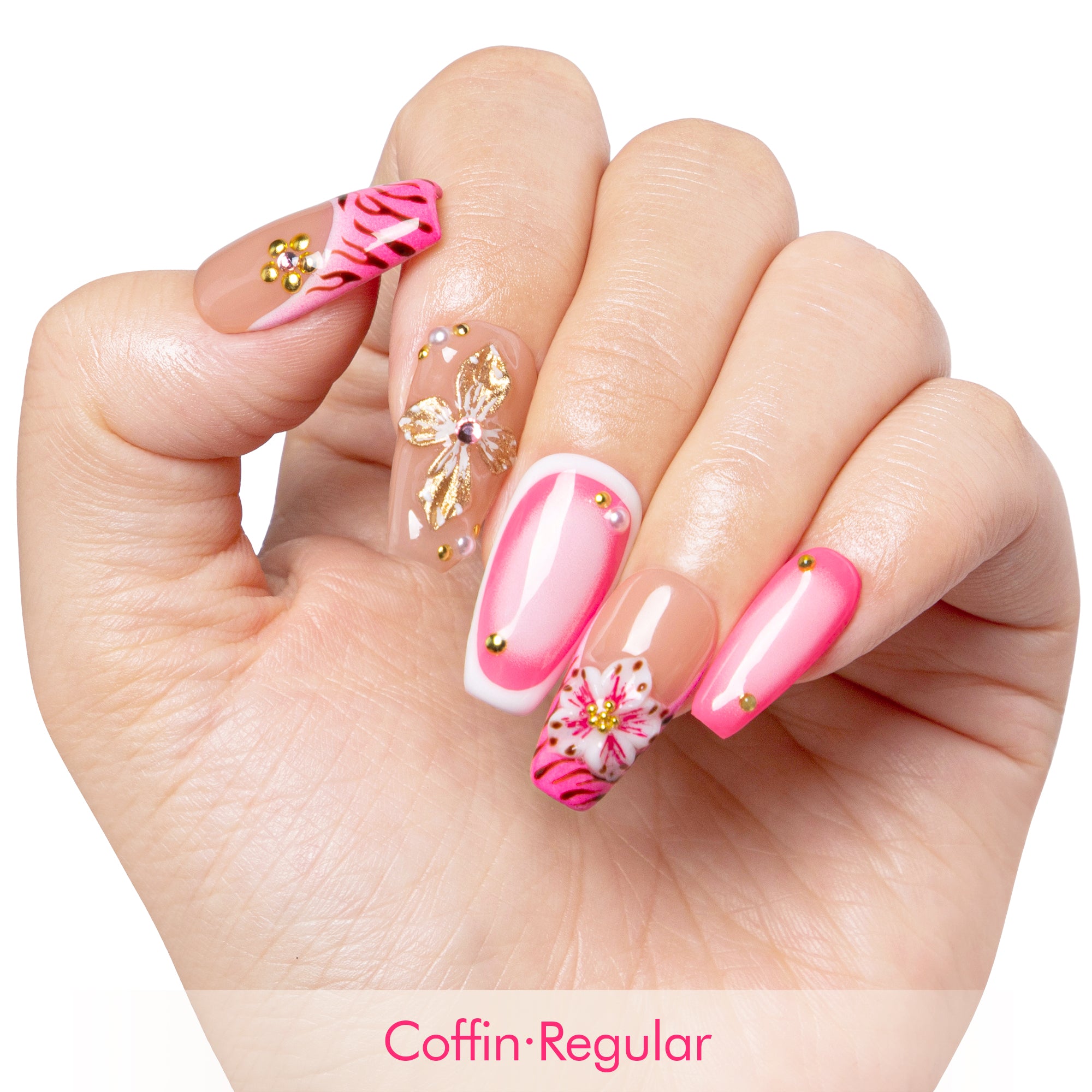 Rosewater Bloom Handmade Nails H499