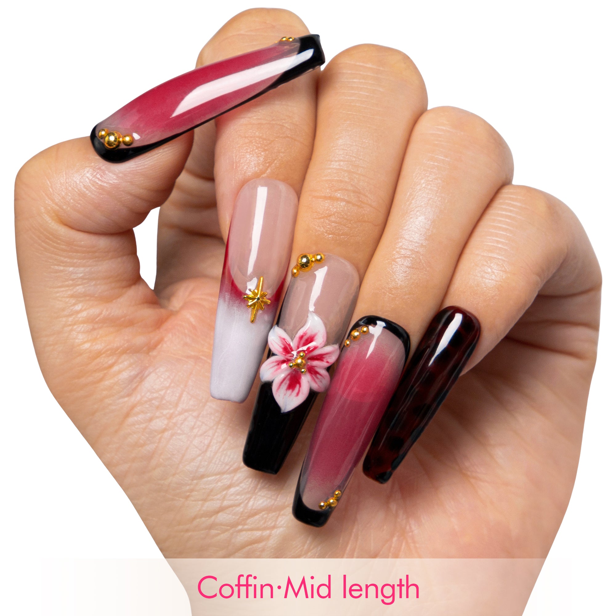 Phoenix Glow Handmade Nails H505