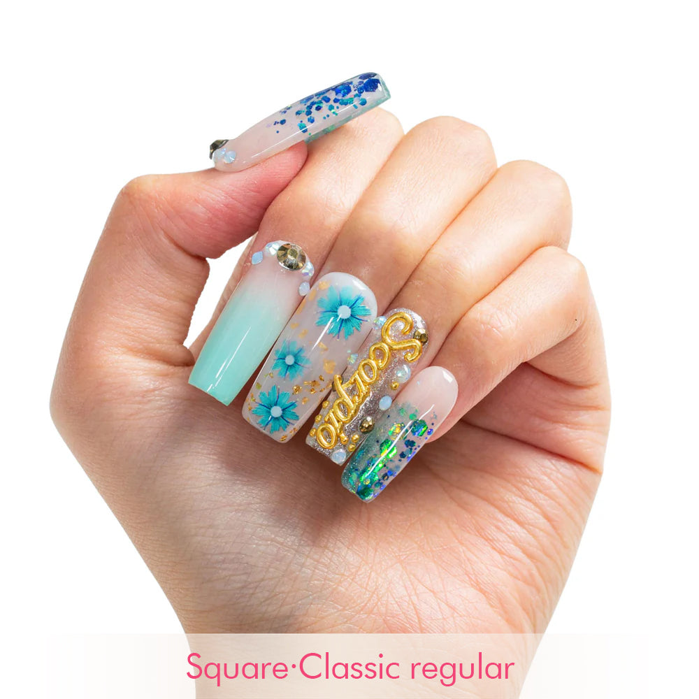 Ocean Scorpio Handmade Nails H511