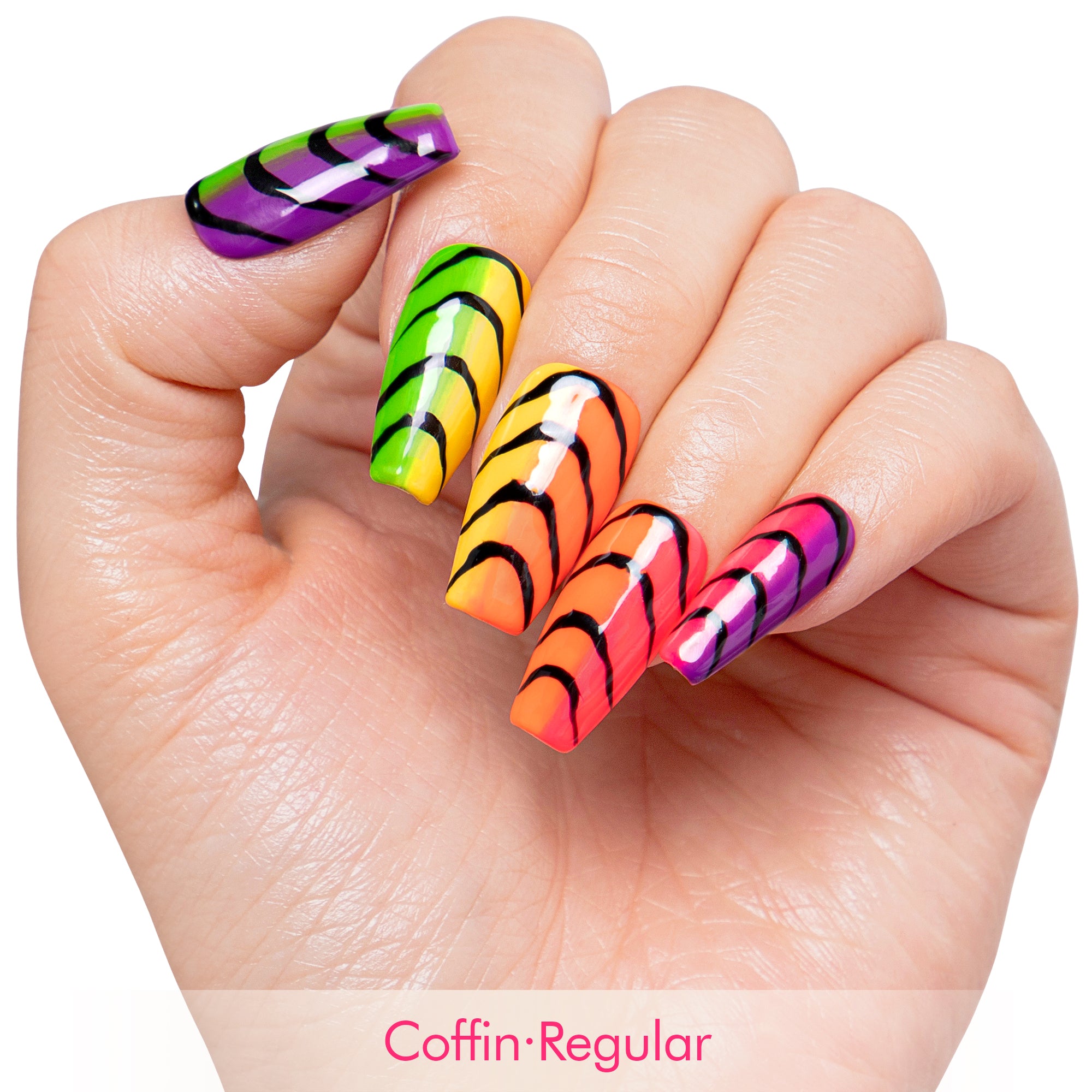 Neon Scales Handmade Nails H517