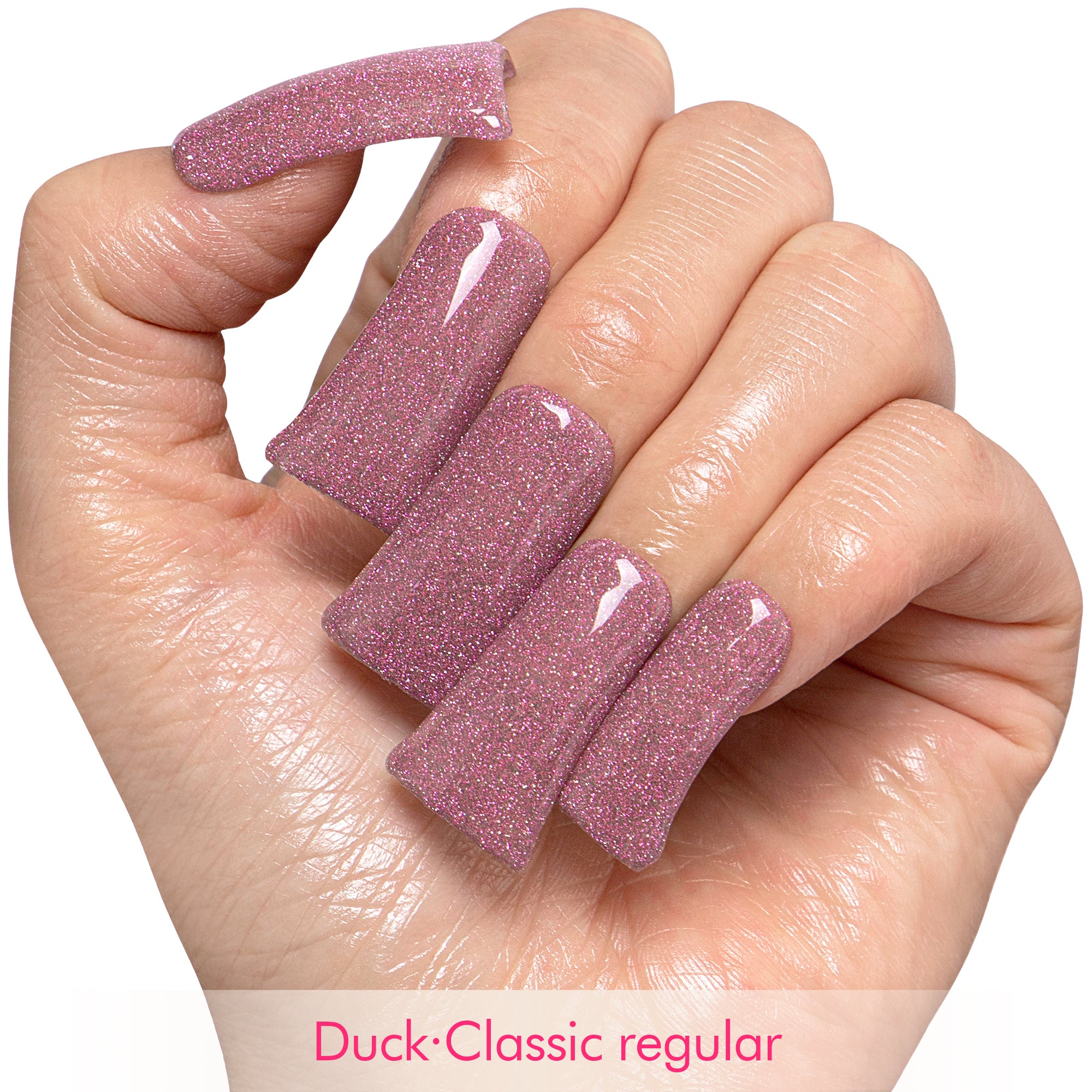 Pink Stardust Handmade Nails H529