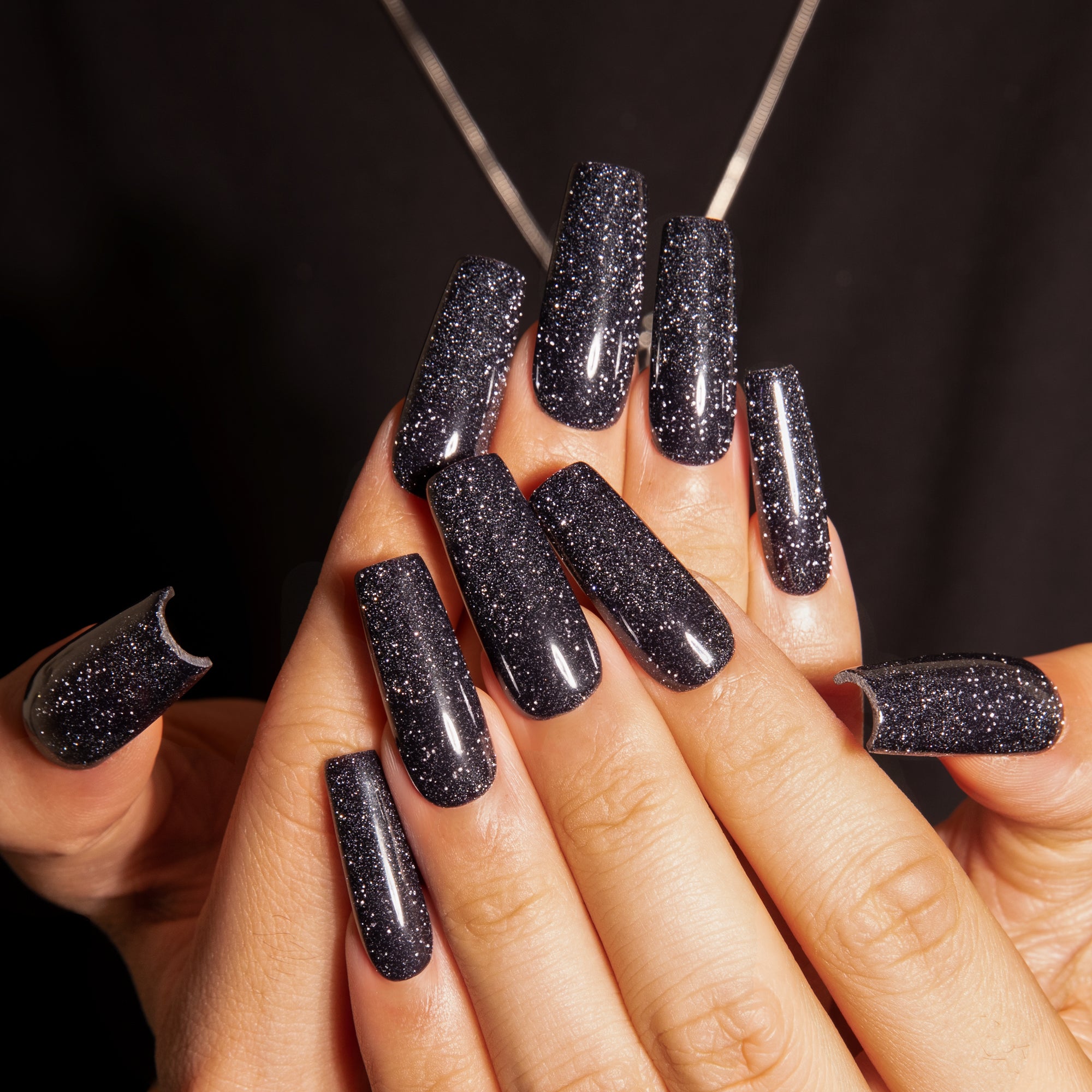 Black Magic Handmade Nails H532