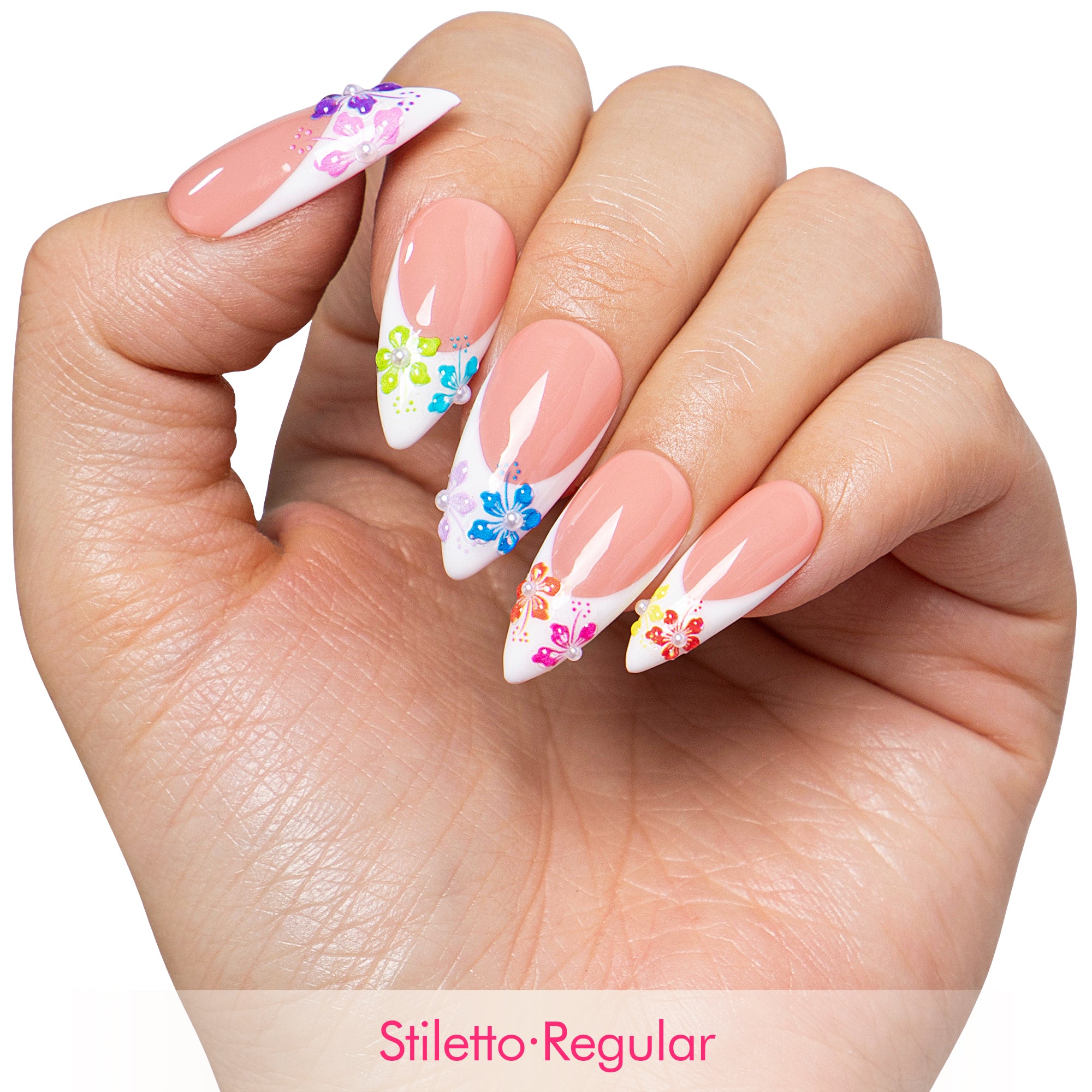 Tropical Garden Handmade Nails H538