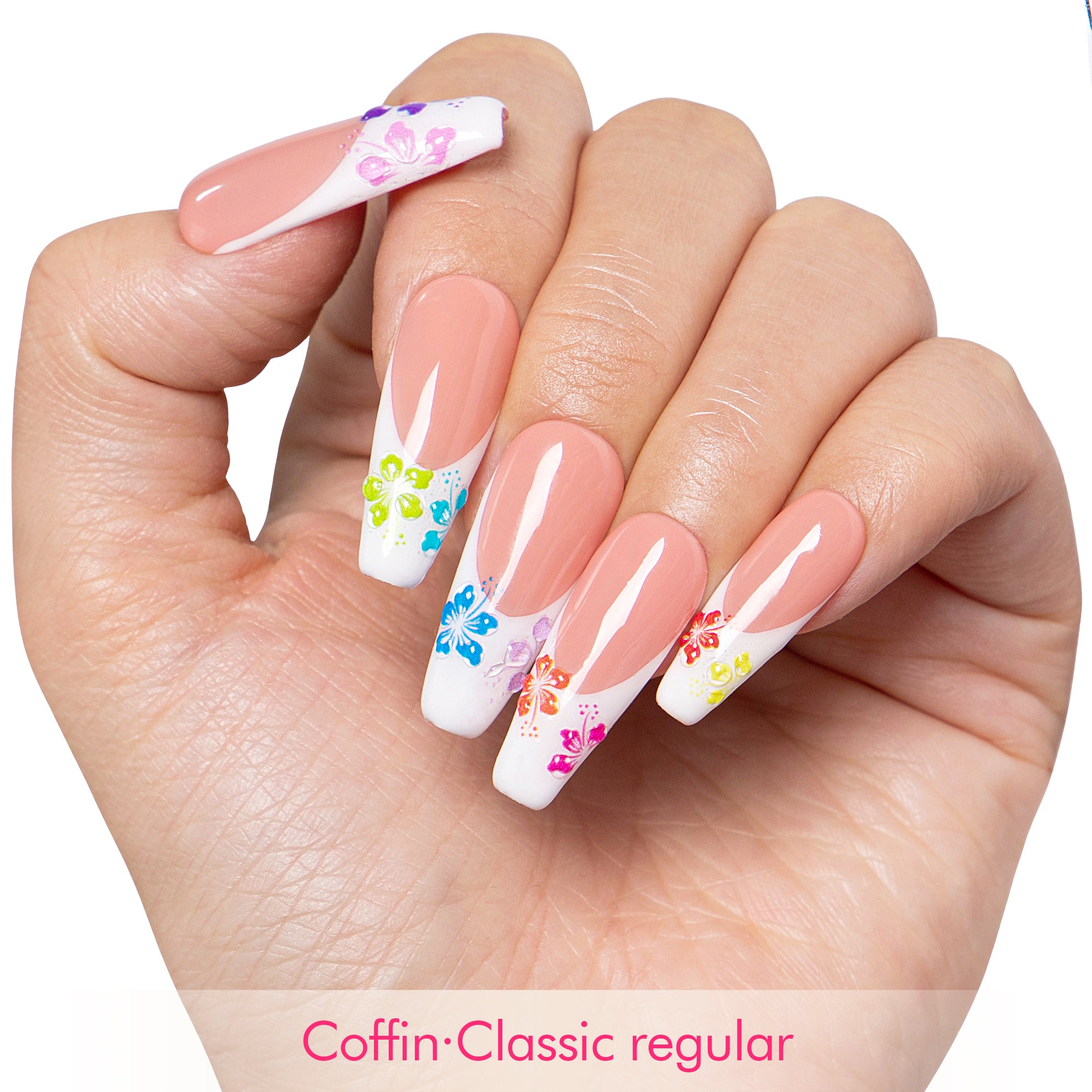 Tropical Garden Handmade Nails H538