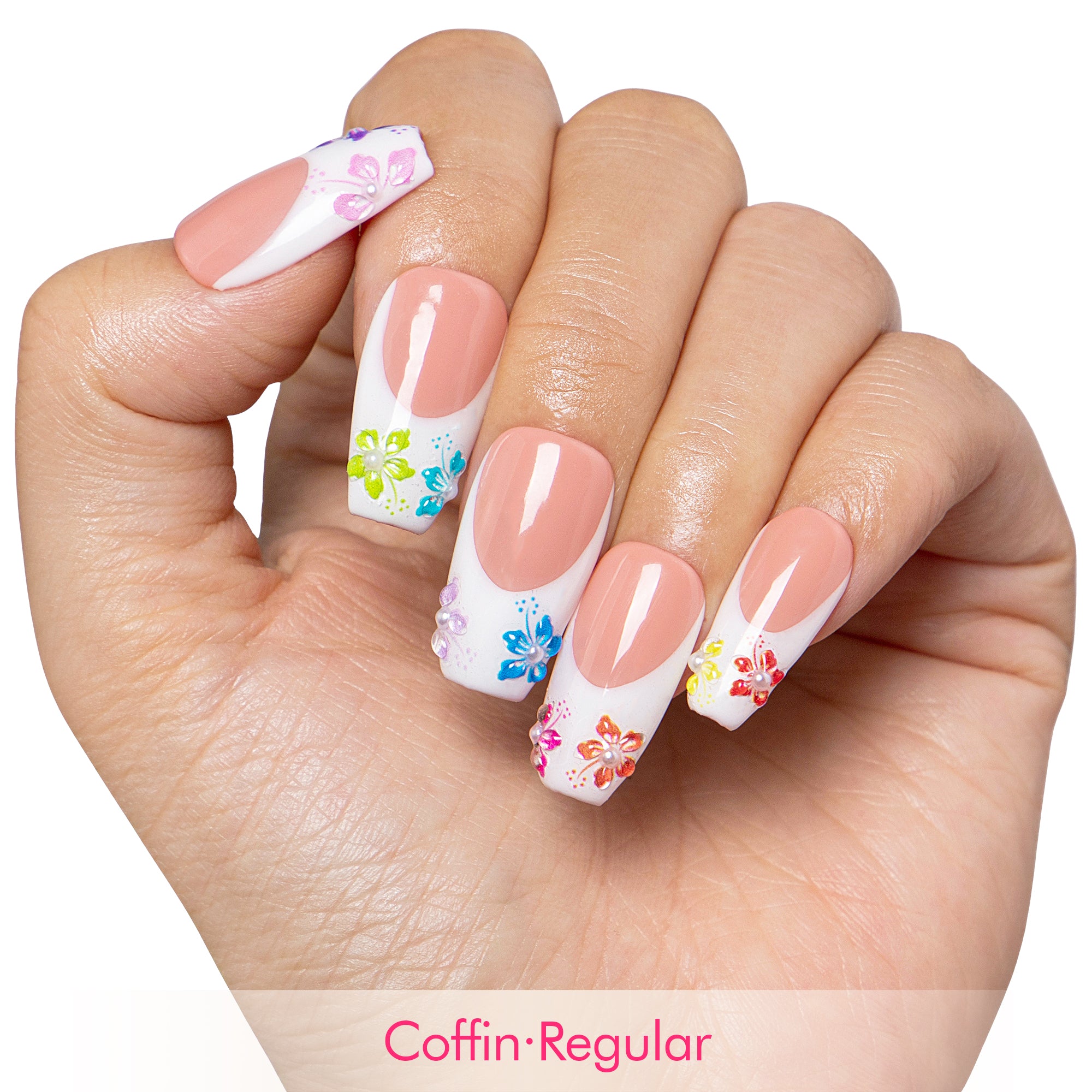 Tropical Garden Handmade Nails H538