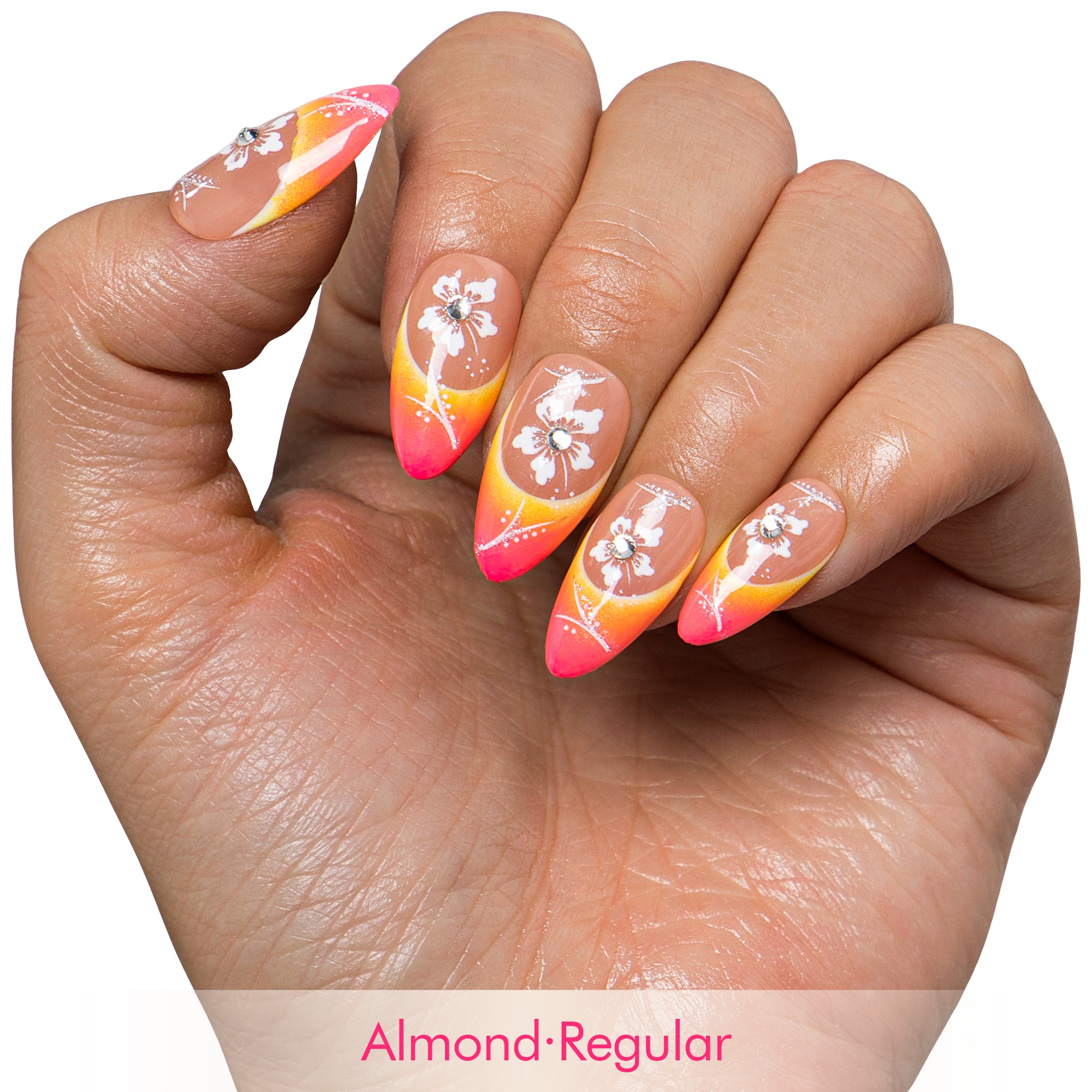 Sunset Bloom Handmade Nails H541