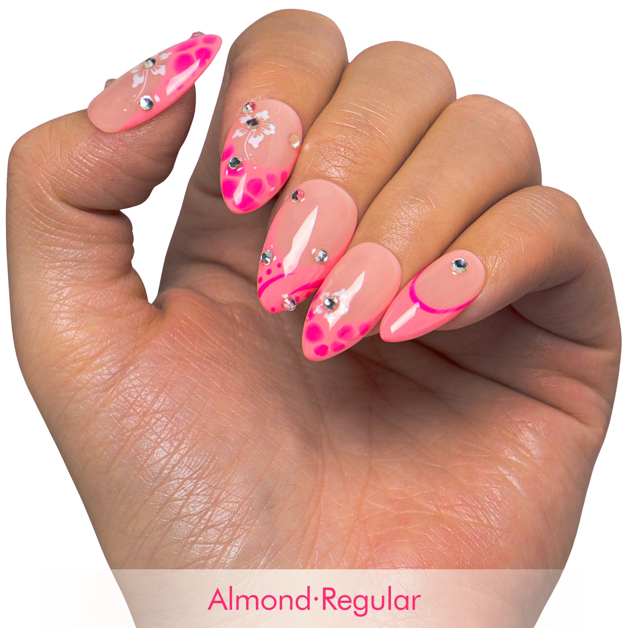 Blossom Sparkle Handmade Nails H542