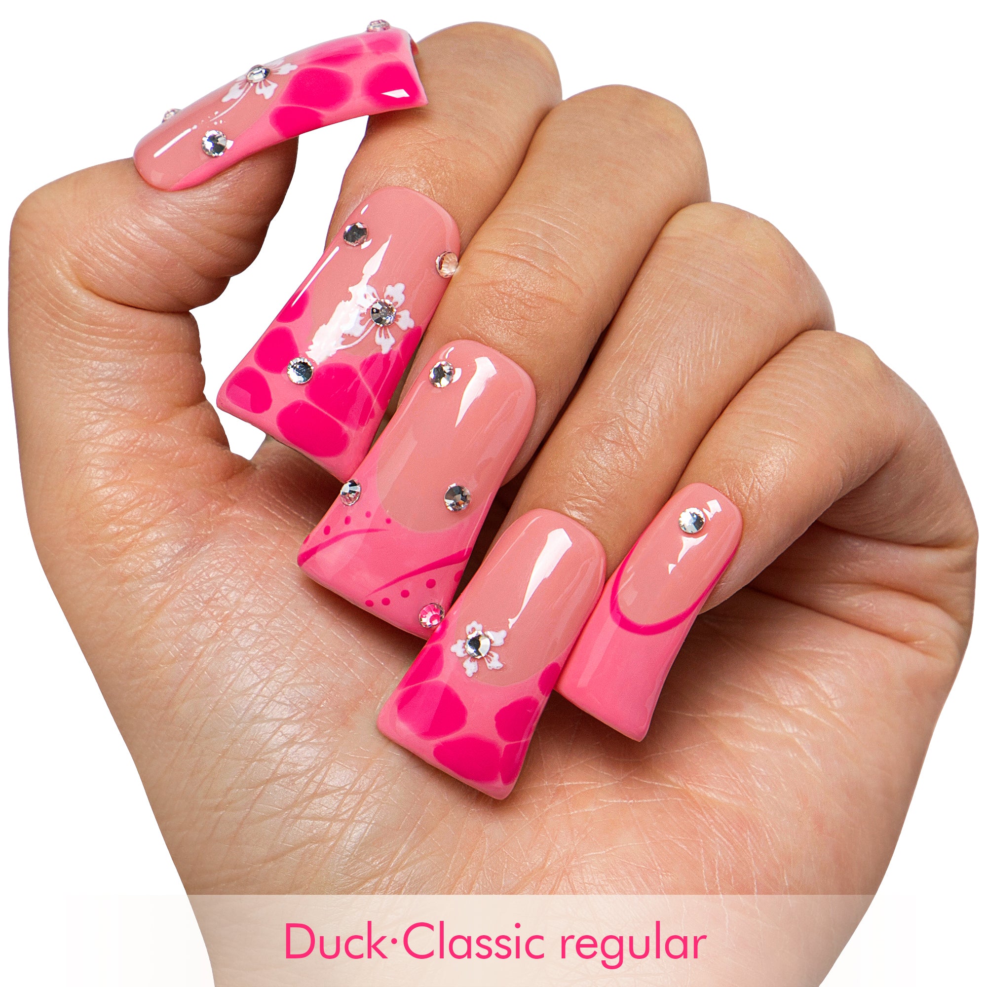Blossom Sparkle Handmade Nails H542