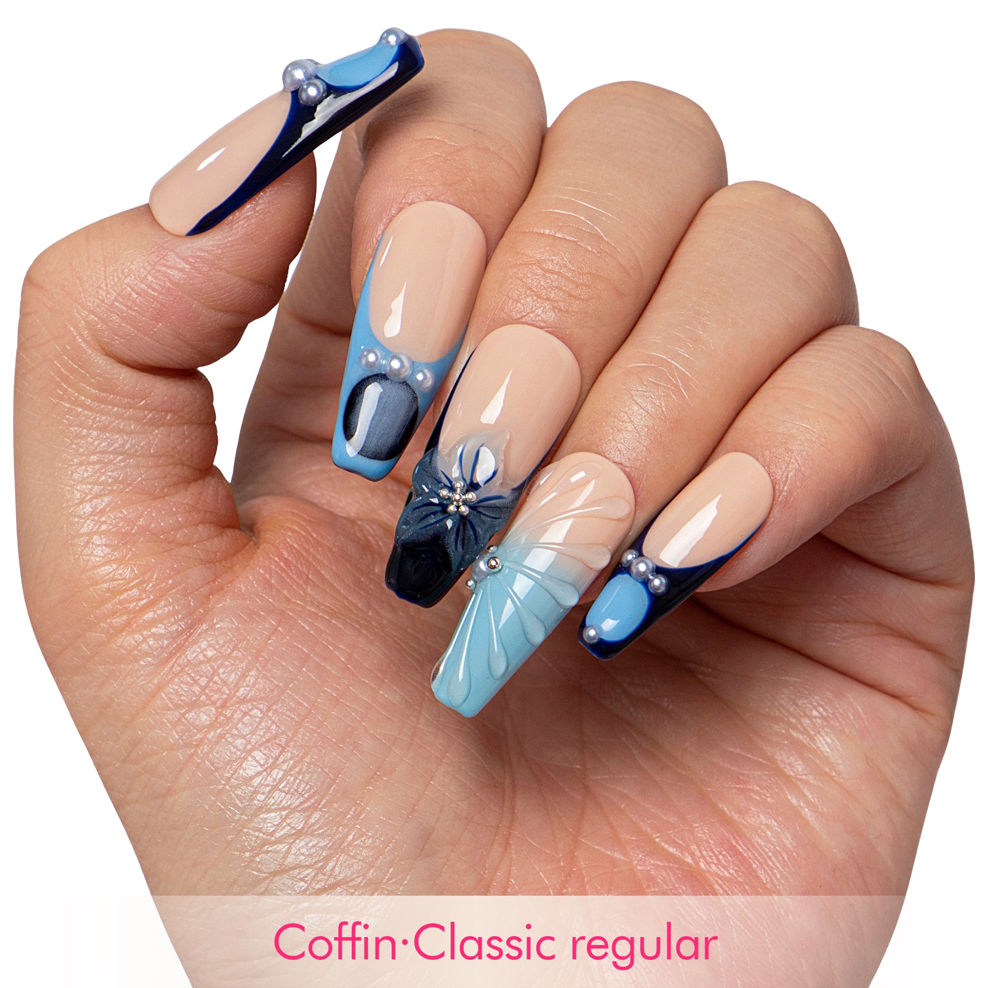 Bora Bora Glow Handmade Nails H548