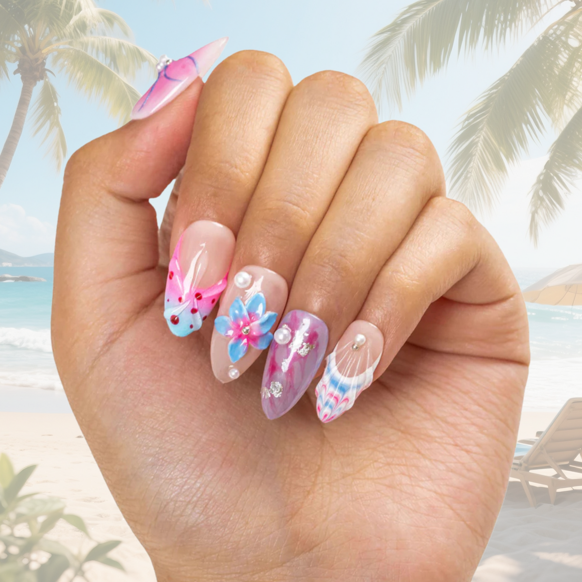 Mermaid’s Mood Handmade Nails H549
