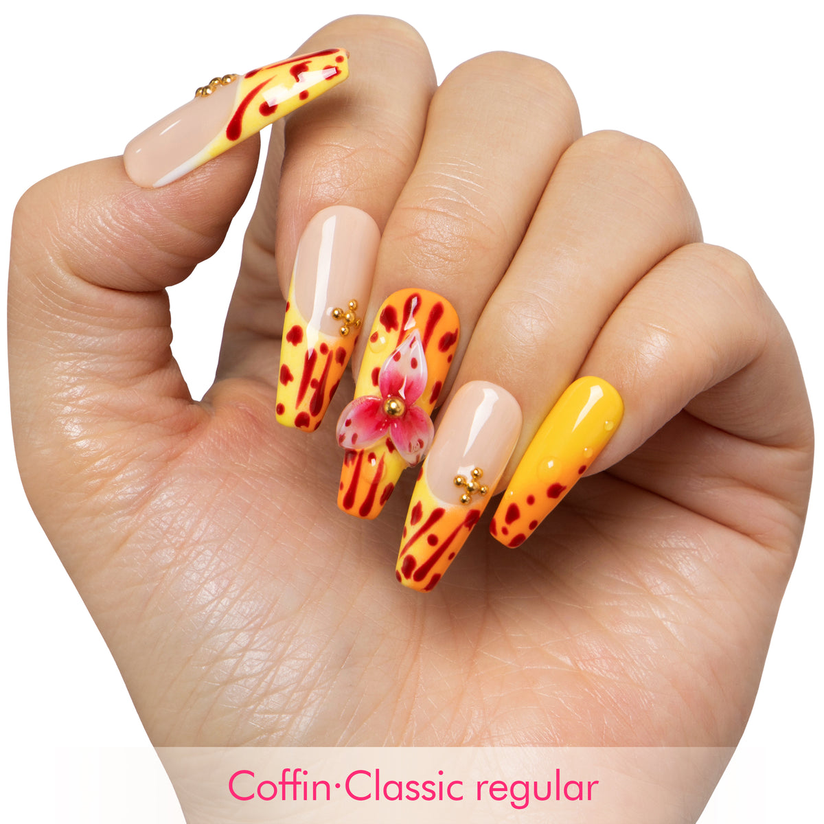 Coral Crush Handmade Nails H553