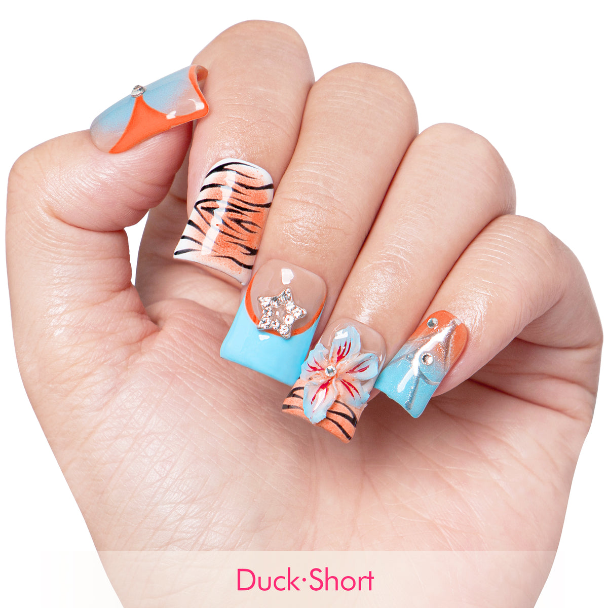 Sunburn Safari Handmade Nails H554