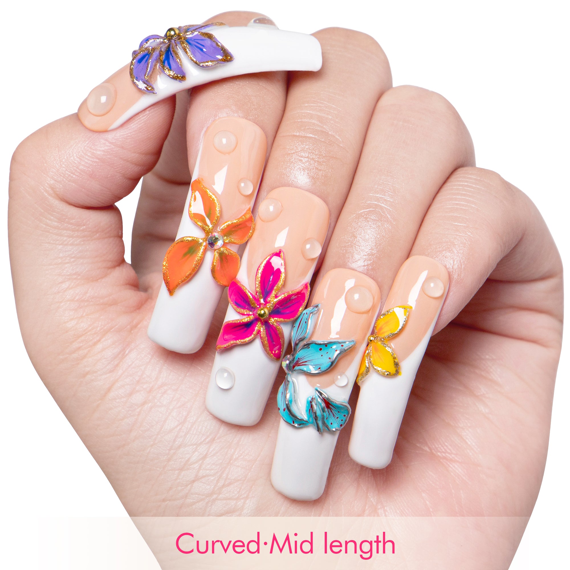 Flower Girl Energy Handmade Nails H557