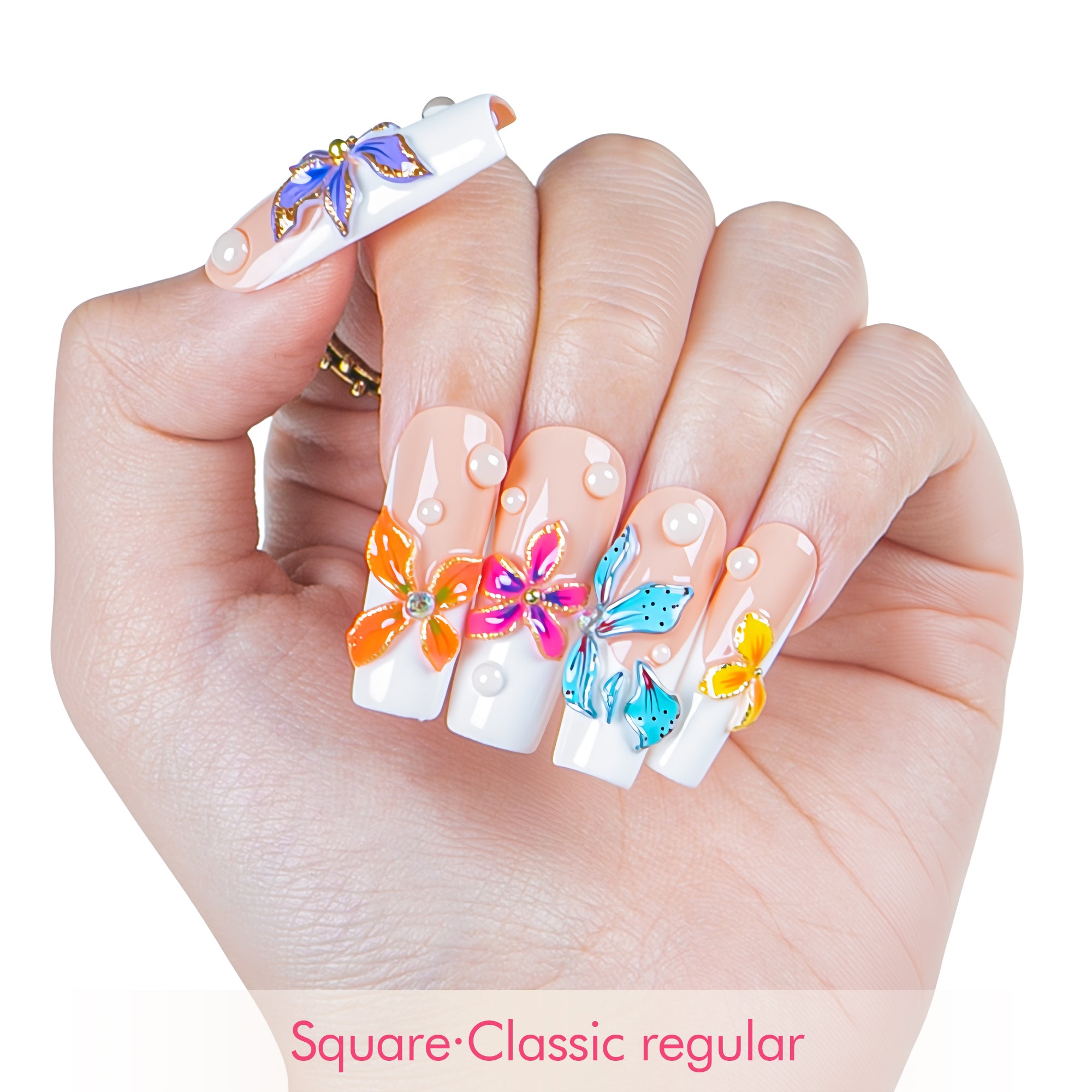 Flower Girl Energy Handmade Nails H557