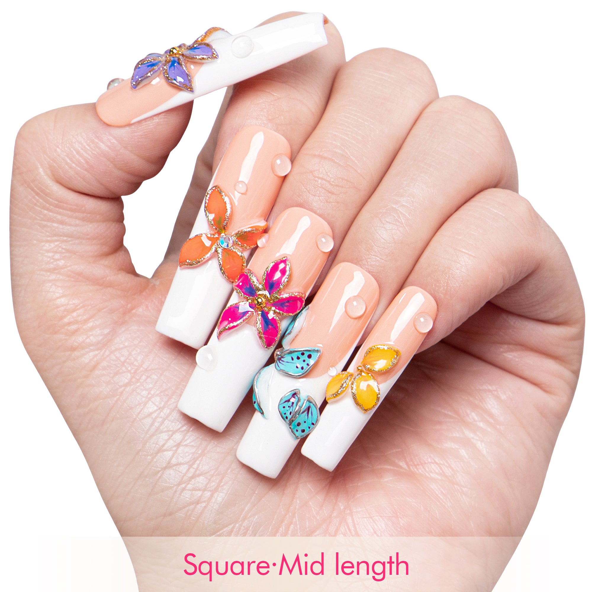 Flower Girl Energy Handmade Nails H557