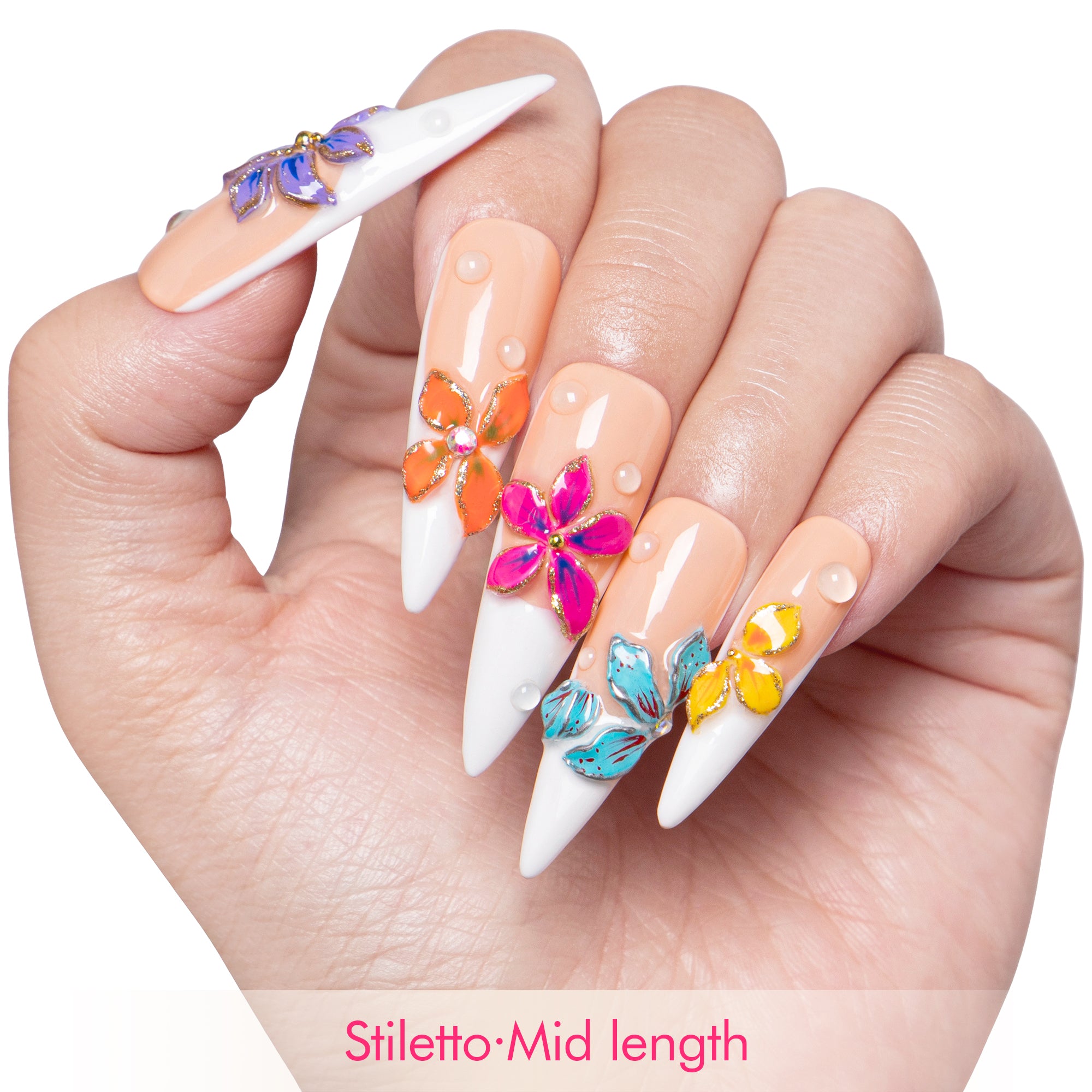 Flower Girl Energy Handmade Nails H557