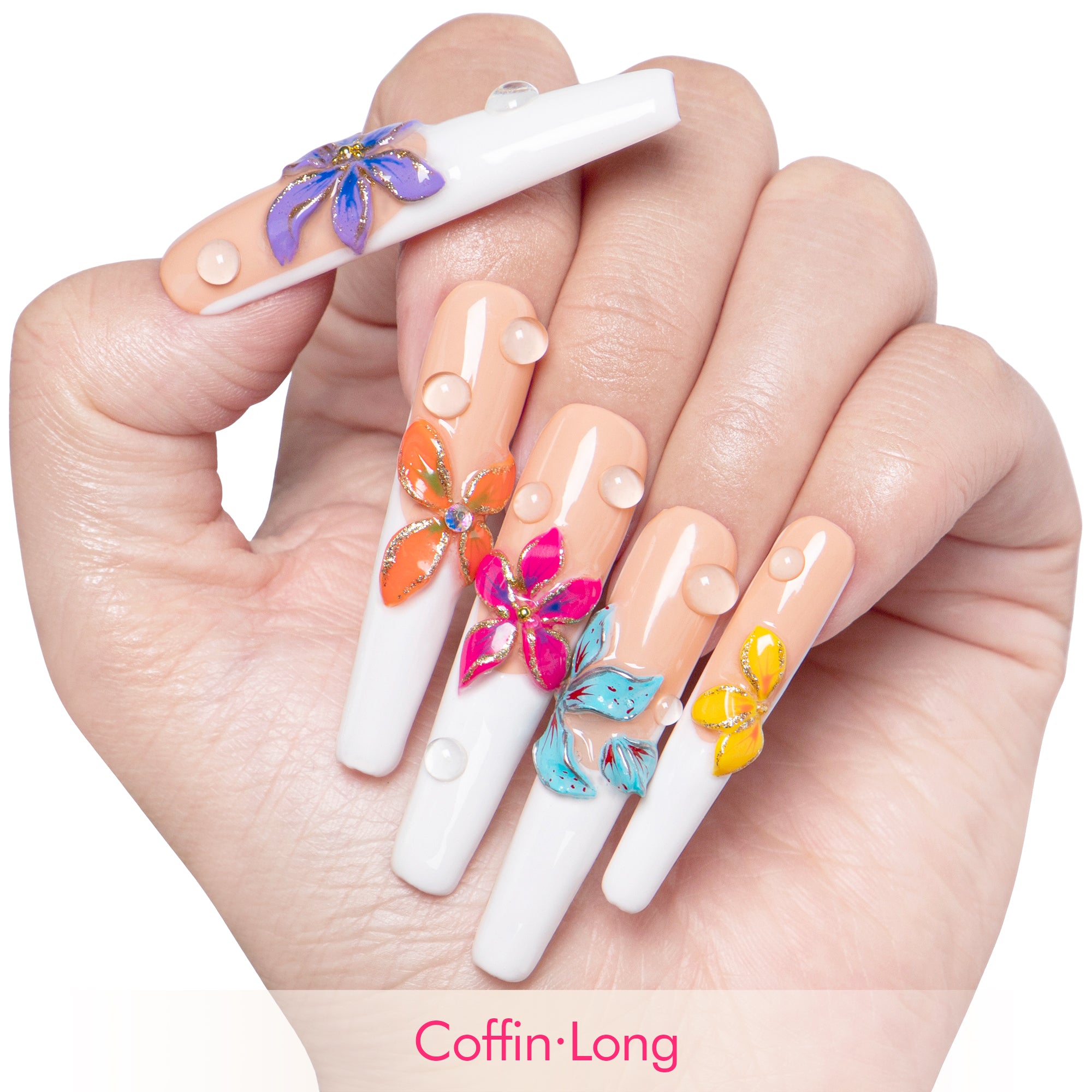 Flower Girl Energy Handmade Nails H557
