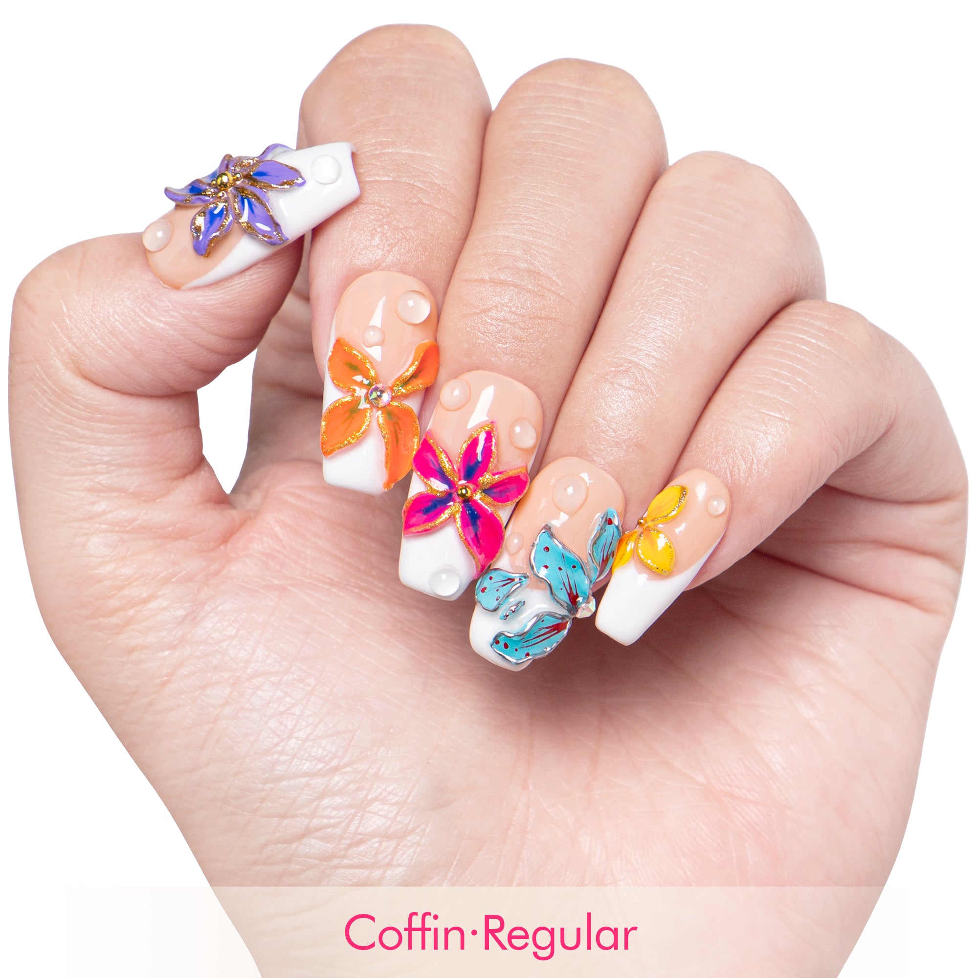 Flower Girl Energy Handmade Nails H557