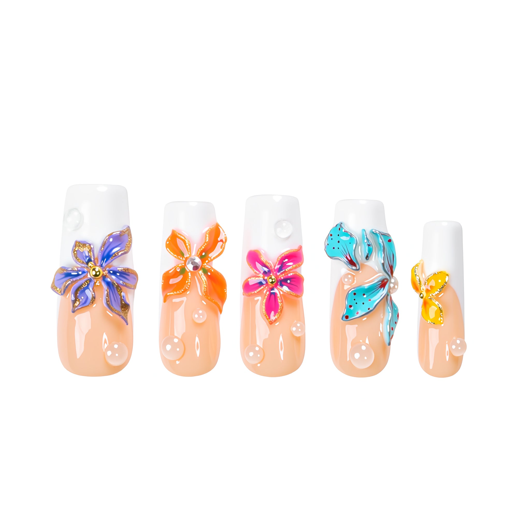 Flower Girl Energy Handmade Nails H557