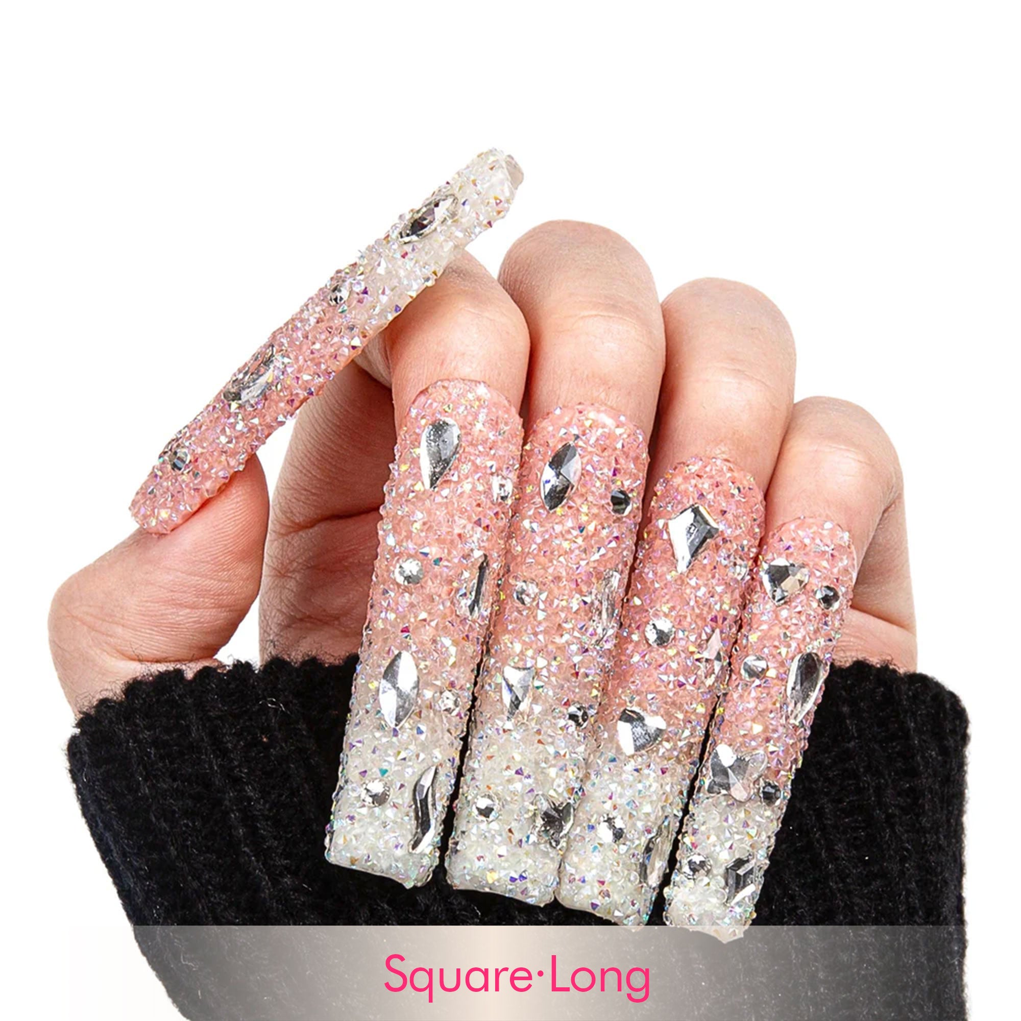 Berry Shake Pink Handmade Nails H56