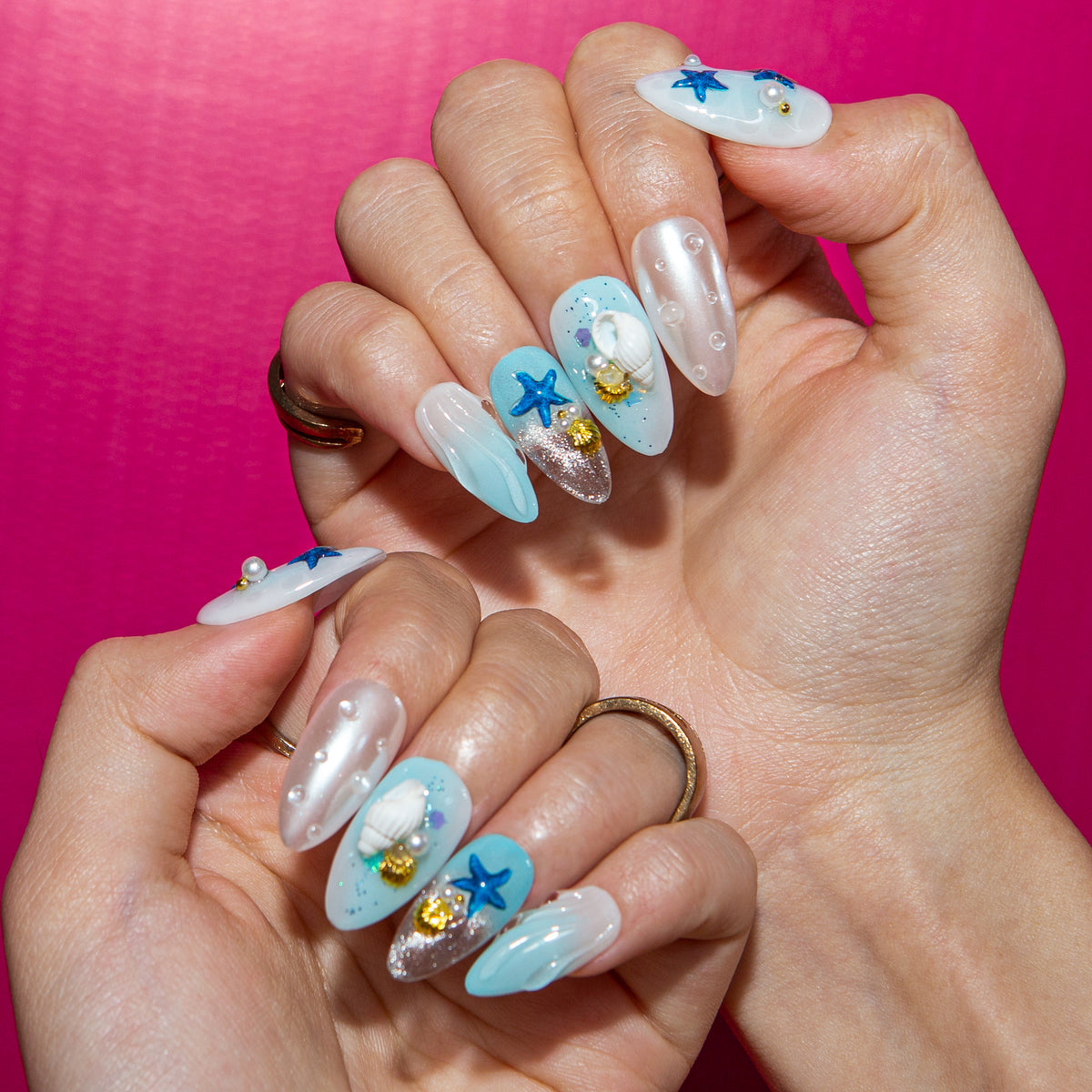 Starfish Kisses Handmade Nails H560