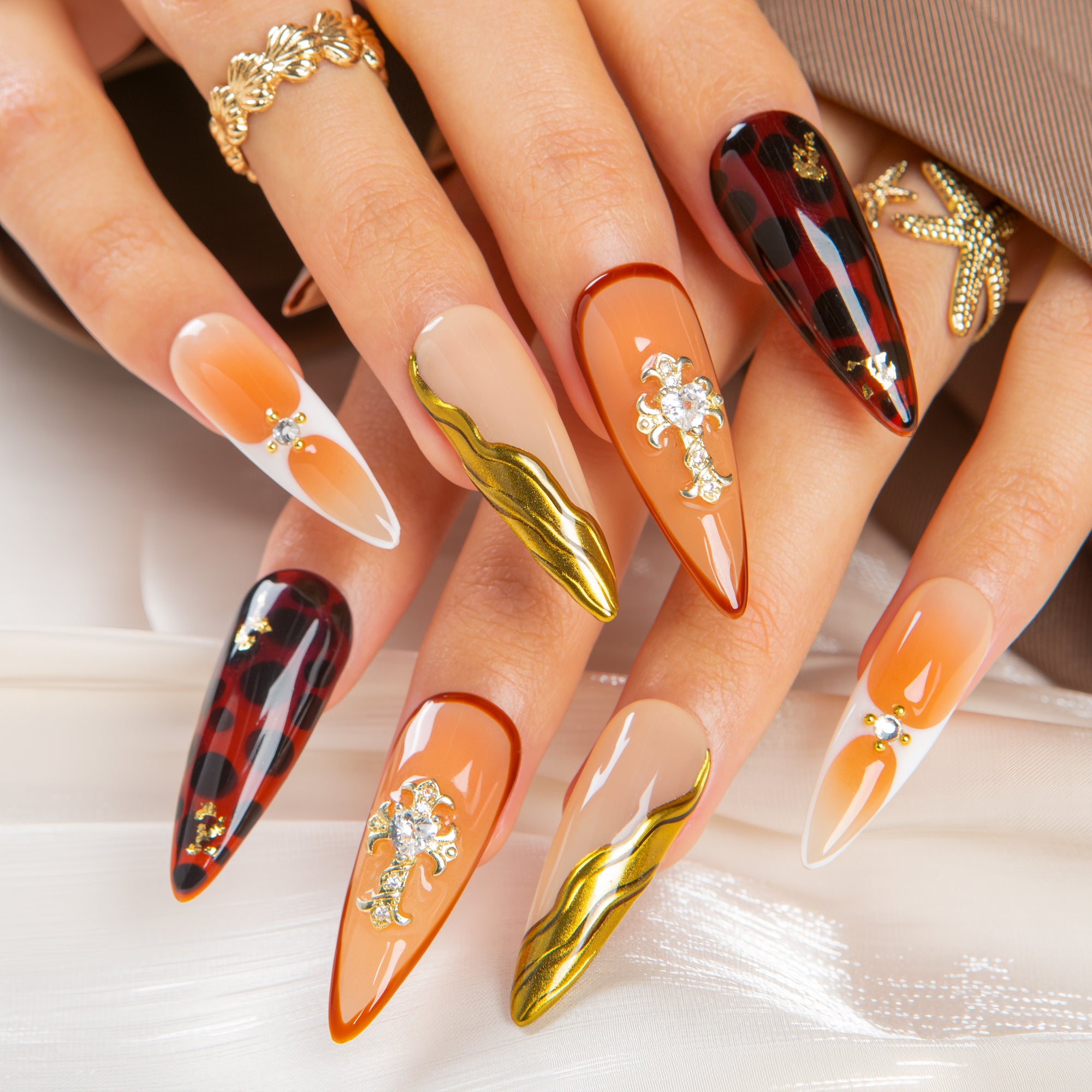 Blessed In Bronze Handmade Nails H561