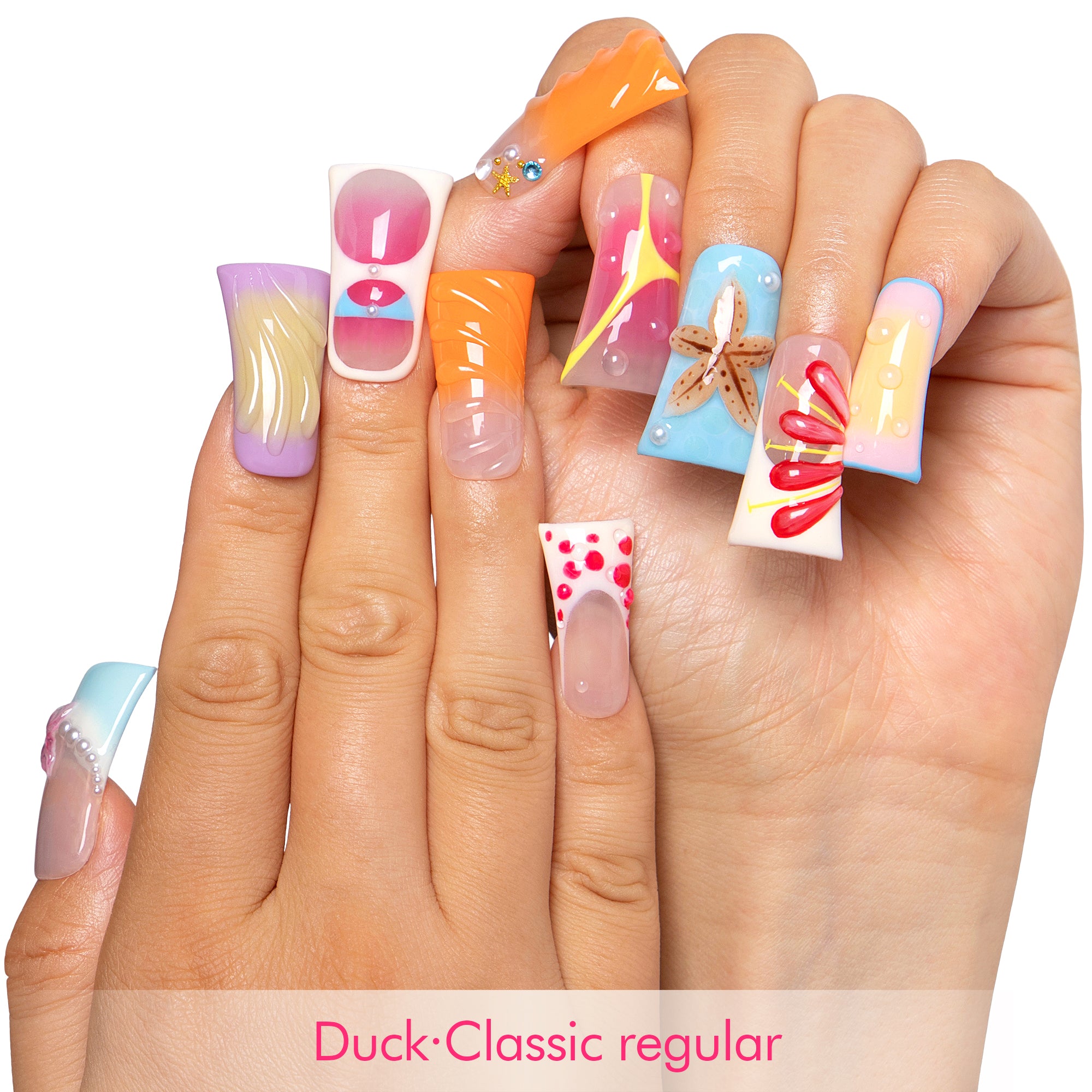 Pool Party Queen Handmade Nails H562