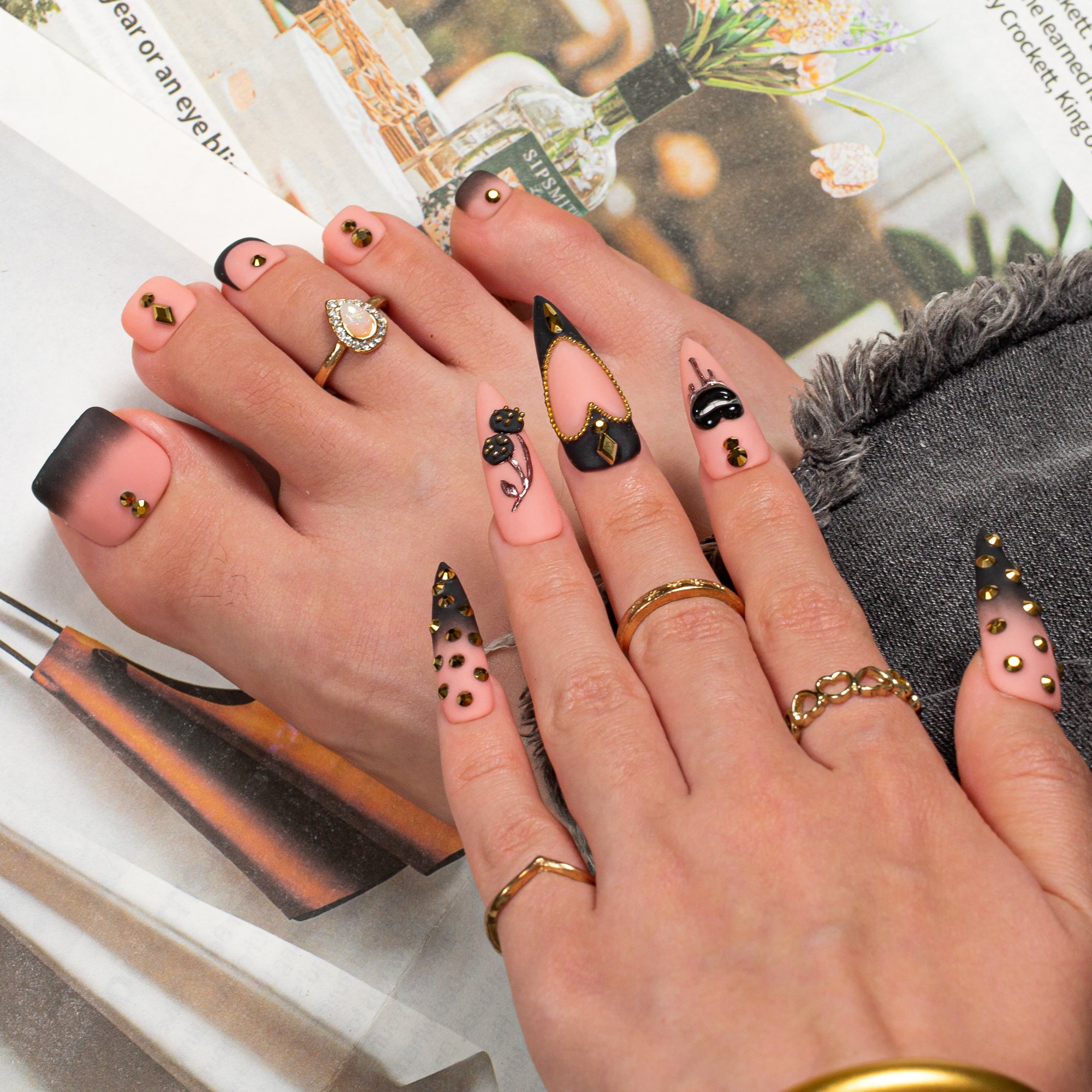 XOXO, Venom Combo Set Handmade Nails H563+T563