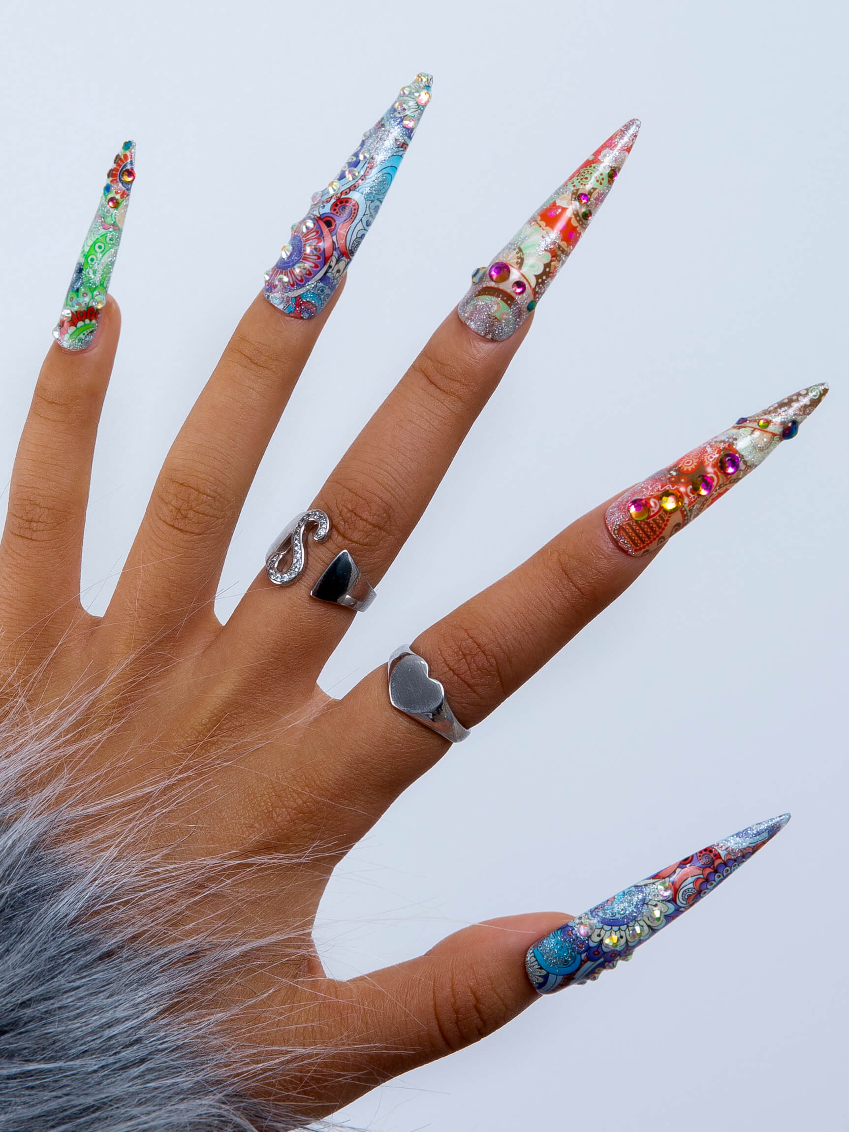 Boho Rhapsody Handmade Nails 24pcs H57